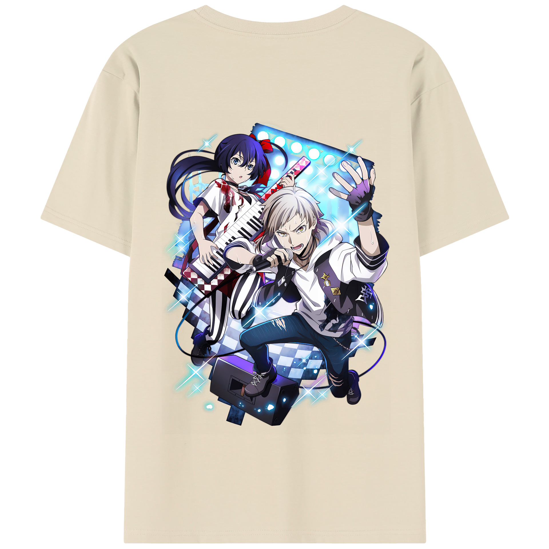 （画像用） 文豪ストレイドッグス Bungo Stray Dogs 綿100％半袖Tシャツ（背面プリント）