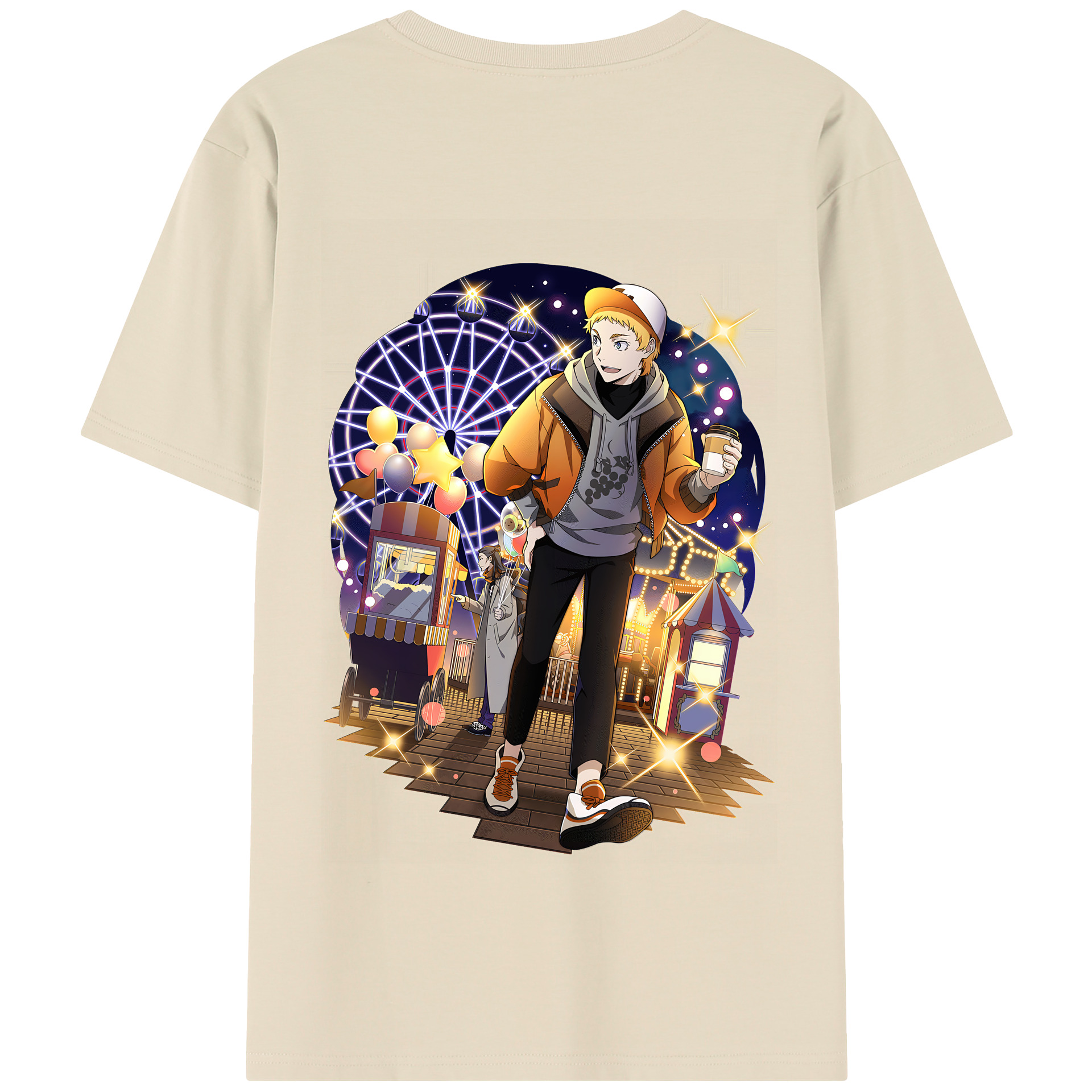 （画像用） 文豪ストレイドッグス Bungo Stray Dogs 綿100％半袖Tシャツ（背面プリント）