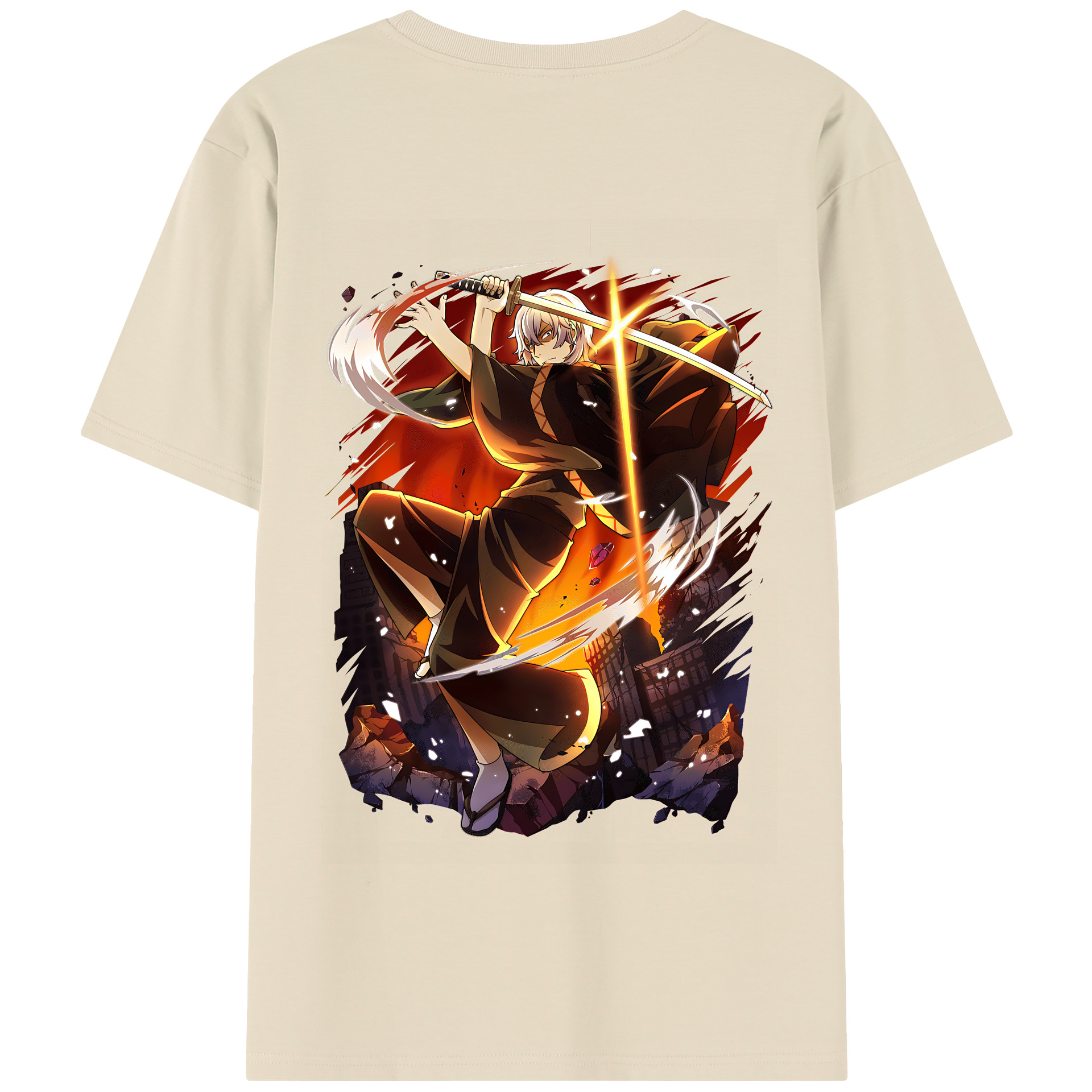 （画像用） 文豪ストレイドッグス Bungo Stray Dogs 綿100％半袖Tシャツ（背面プリント）