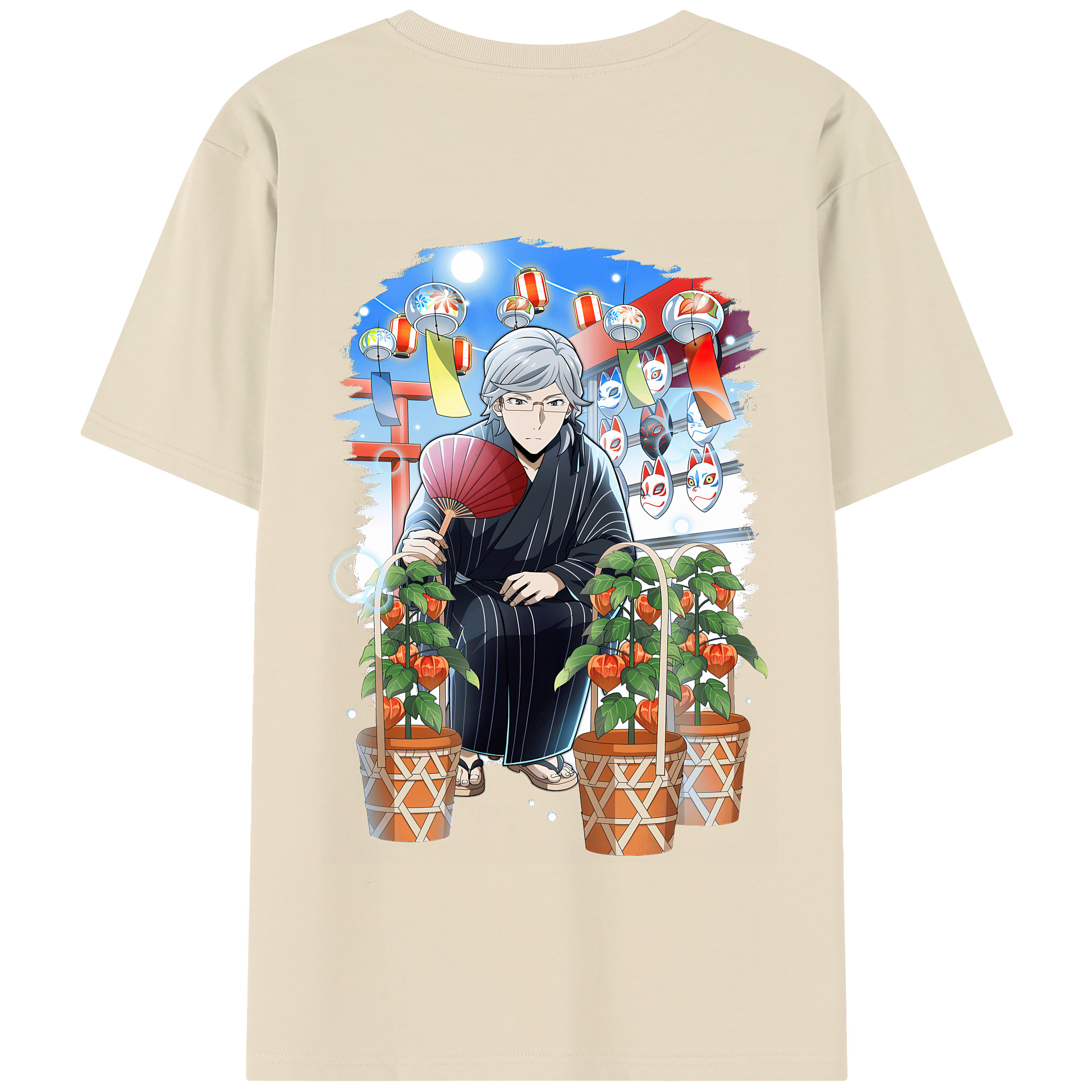 （画像用） 文豪ストレイドッグス Bungo Stray Dogs 綿100％半袖Tシャツ（背面プリント）