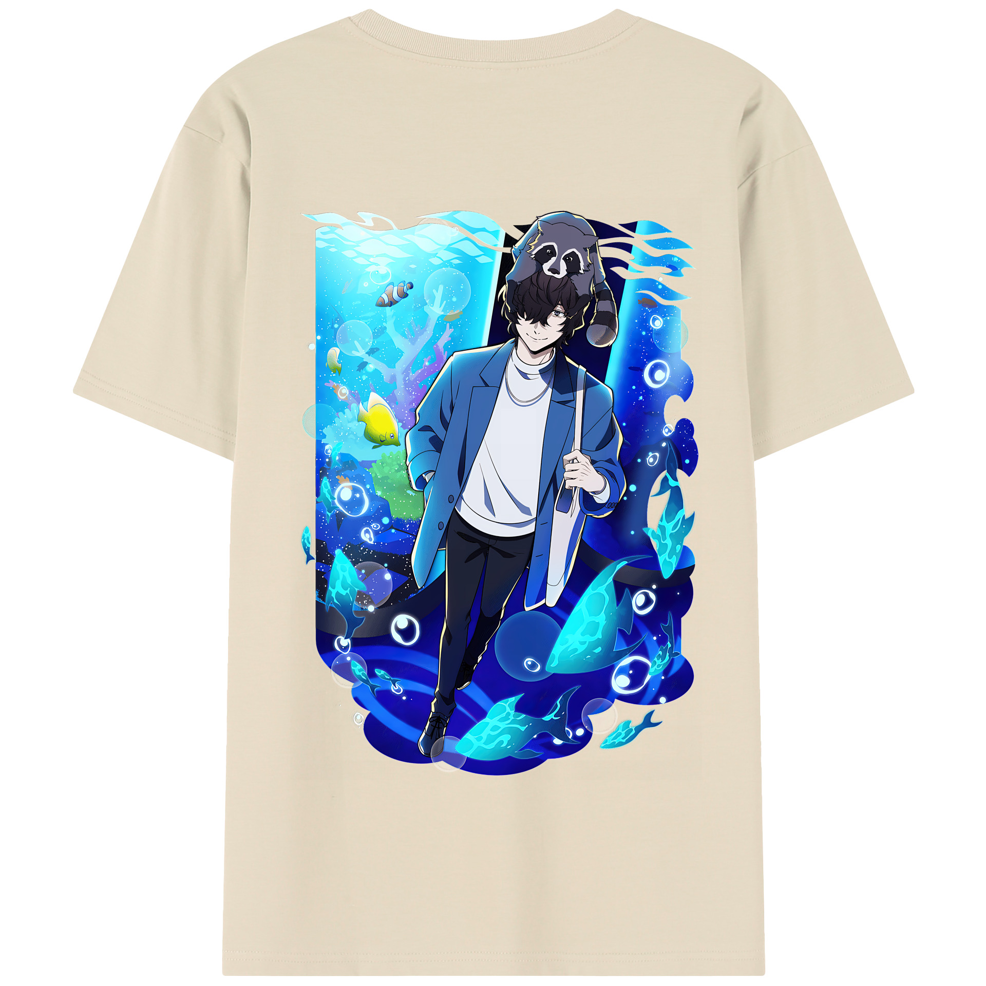 （画像用） 文豪ストレイドッグス Bungo Stray Dogs 綿100％半袖Tシャツ（背面プリント）