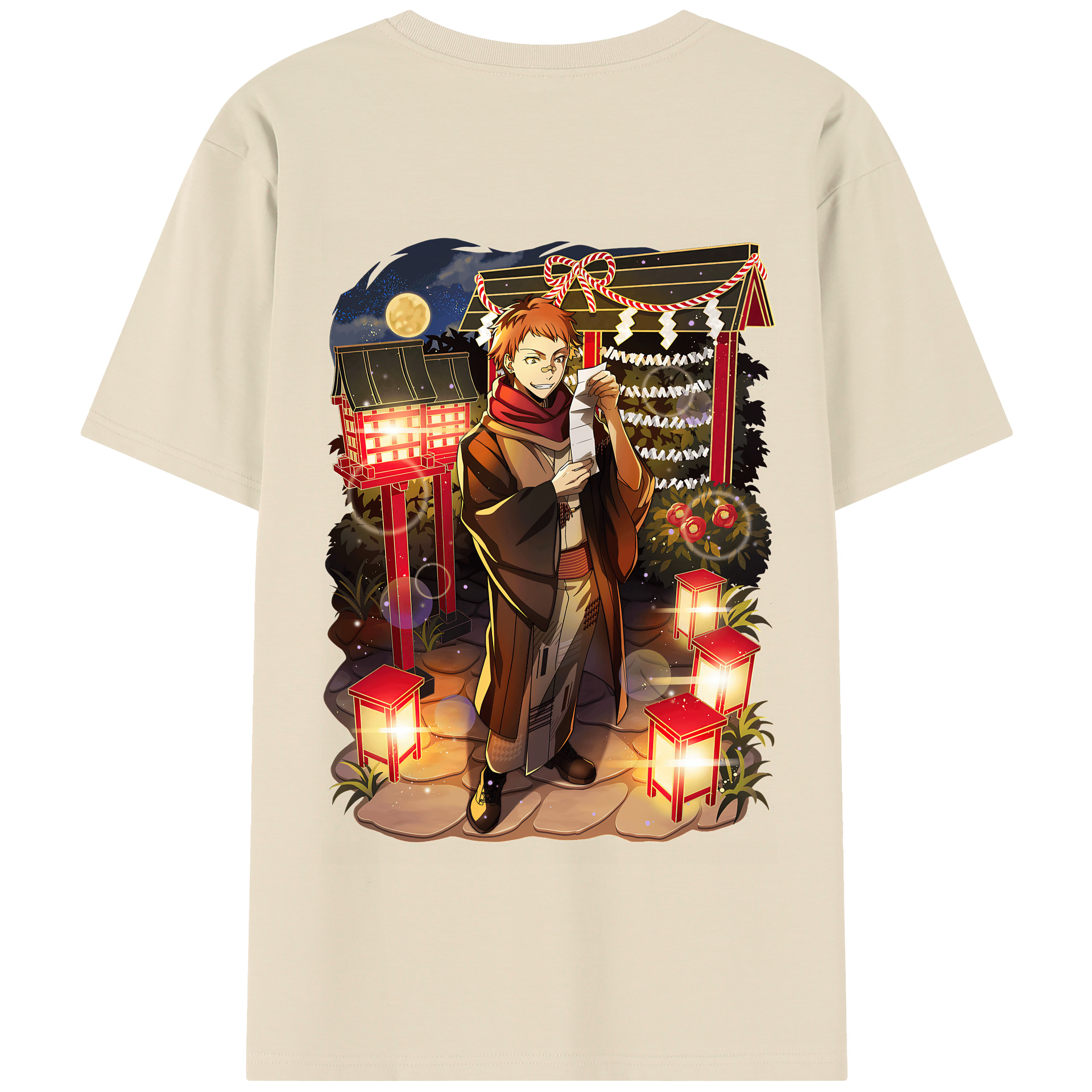 （画像用） 文豪ストレイドッグス Bungo Stray Dogs 綿100％半袖Tシャツ（背面プリント）