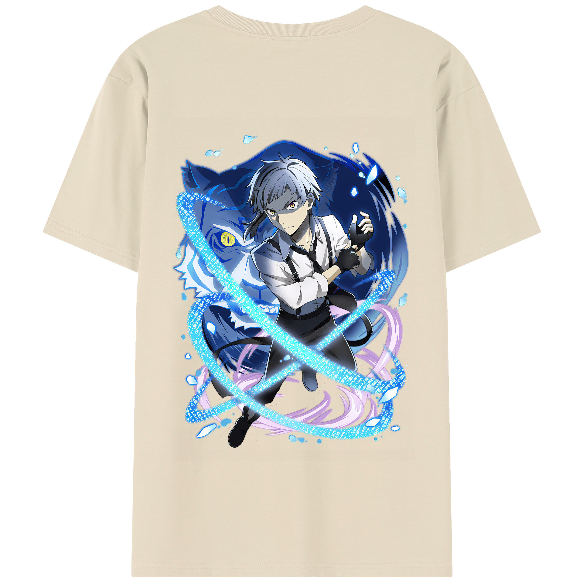 （画像用） 文豪ストレイドッグス Bungo Stray Dogs 綿100％半袖Tシャツ（背面プリント）