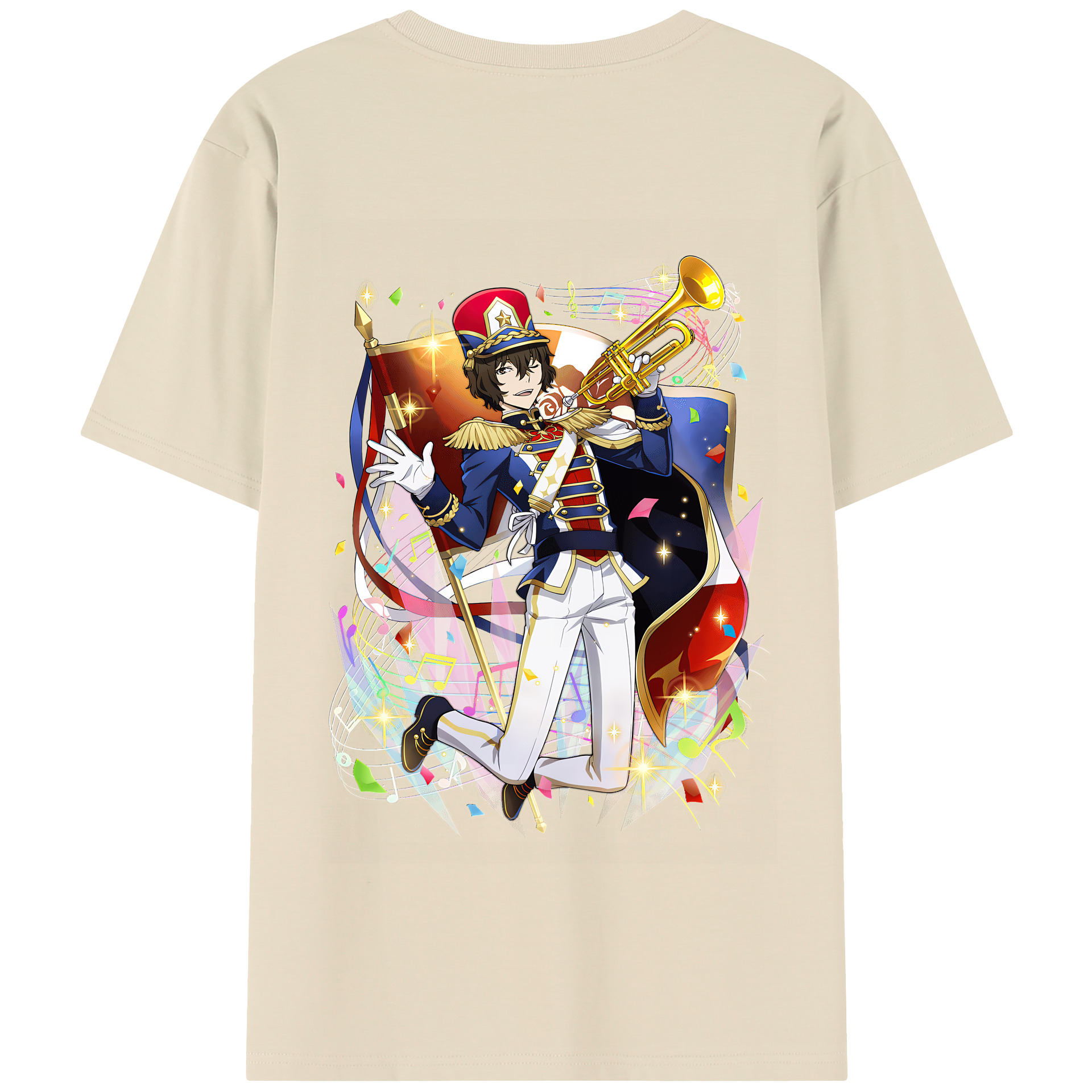 （画像用） 文豪ストレイドッグス Bungo Stray Dogs 綿100％半袖Tシャツ（背面プリント）