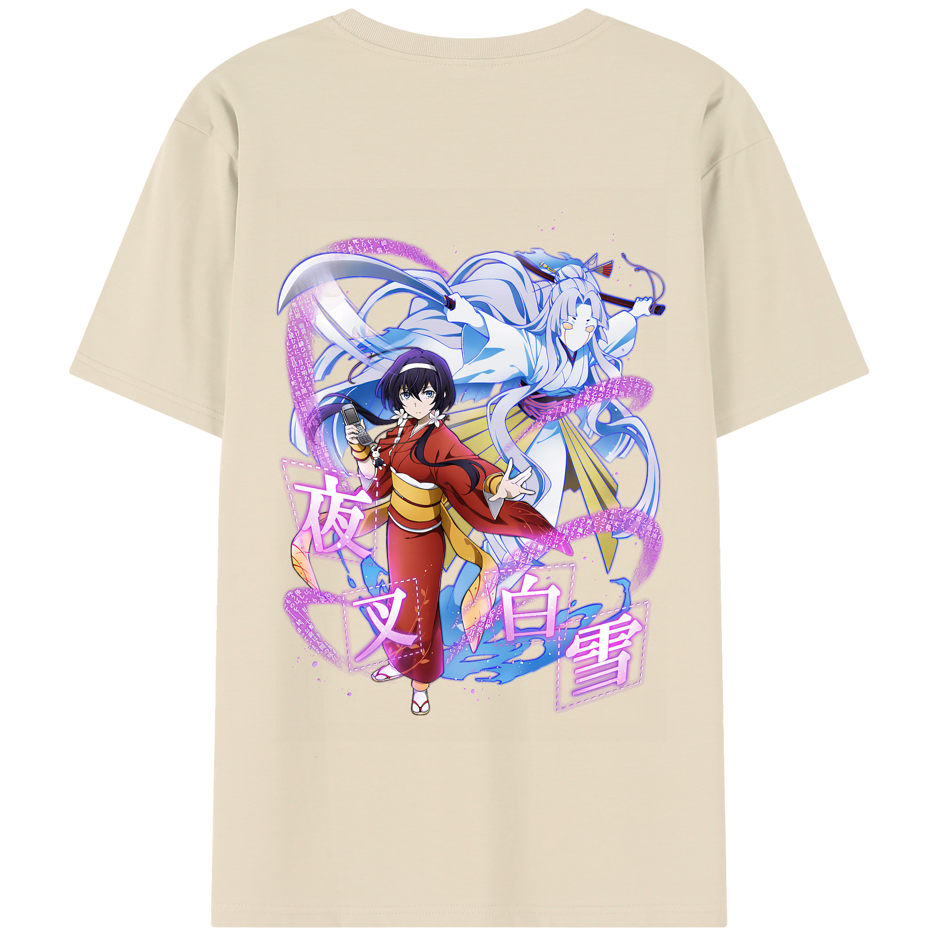 （画像用） 文豪ストレイドッグス Bungo Stray Dogs 綿100％半袖Tシャツ（背面プリント）