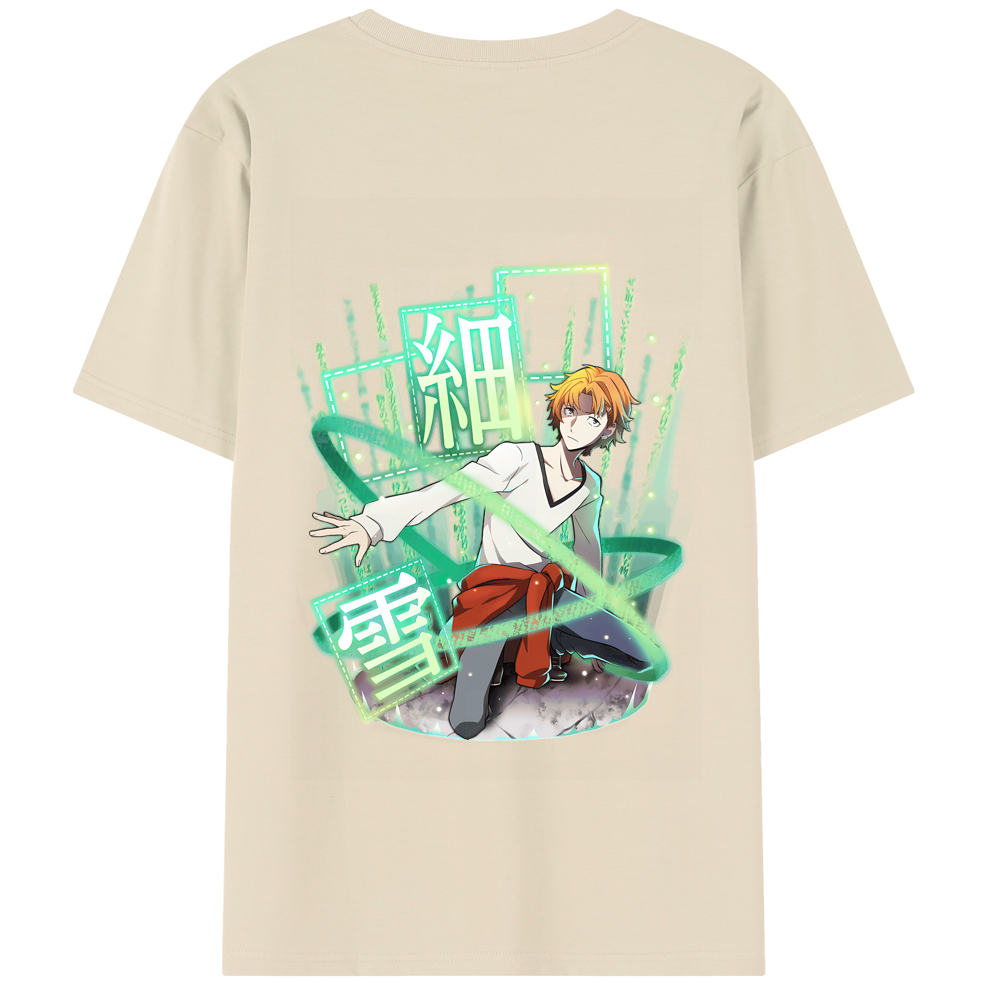 （画像用） 文豪ストレイドッグス Bungo Stray Dogs 綿100％半袖Tシャツ（背面プリント）