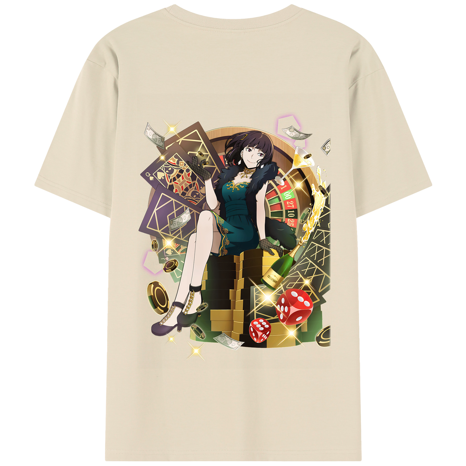 （画像用） 文豪ストレイドッグス Bungo Stray Dogs 綿100％半袖Tシャツ（背面プリント）
