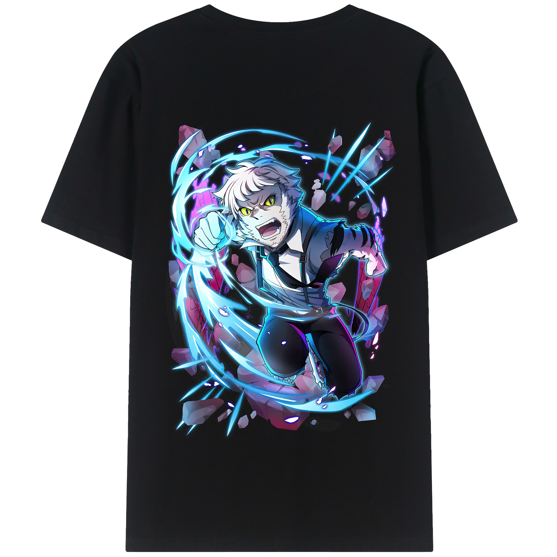 （画像用） 文豪ストレイドッグス Bungo Stray Dogs 綿100％半袖Tシャツ（背面プリント）