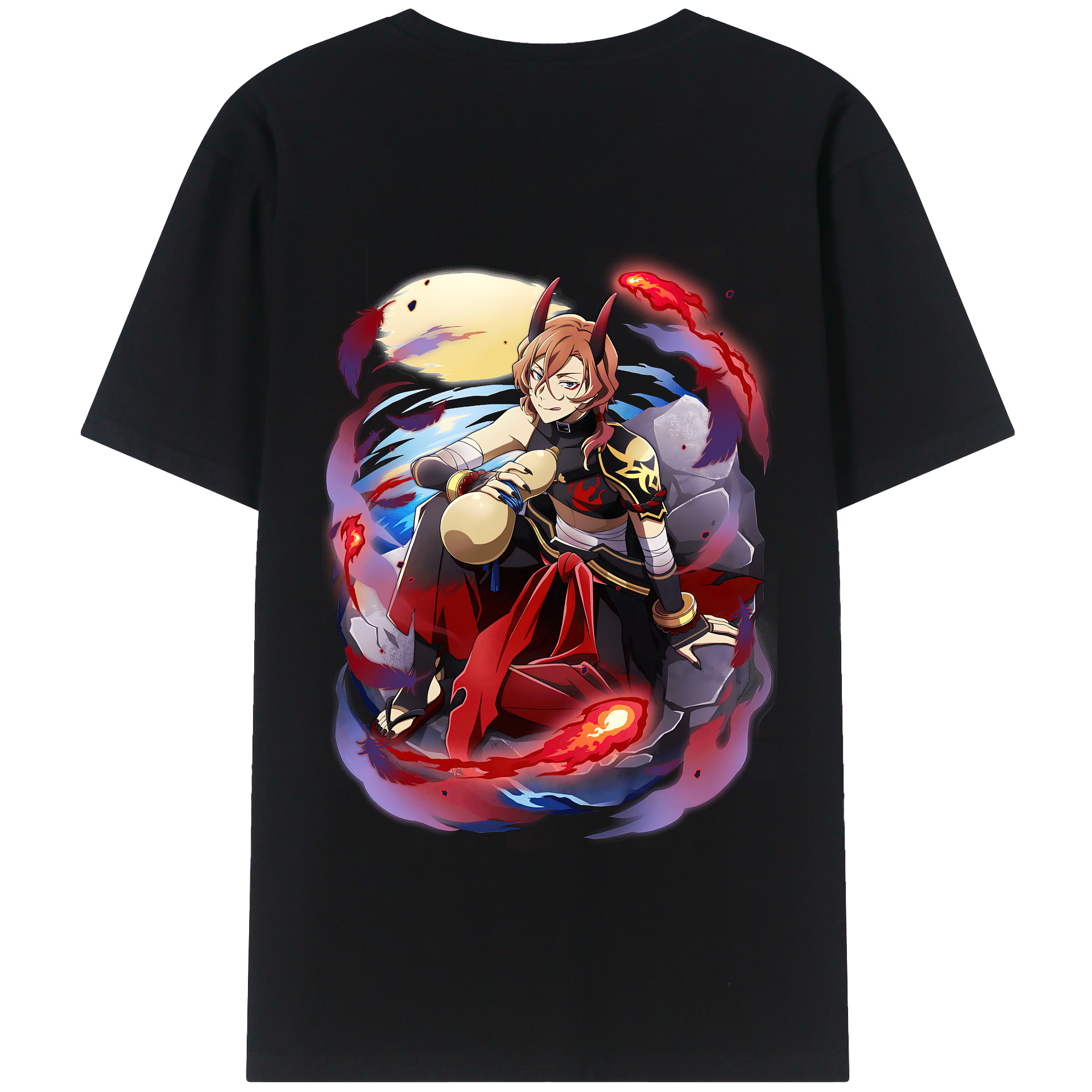（画像用） 文豪ストレイドッグス Bungo Stray Dogs 綿100％半袖Tシャツ（背面プリント）