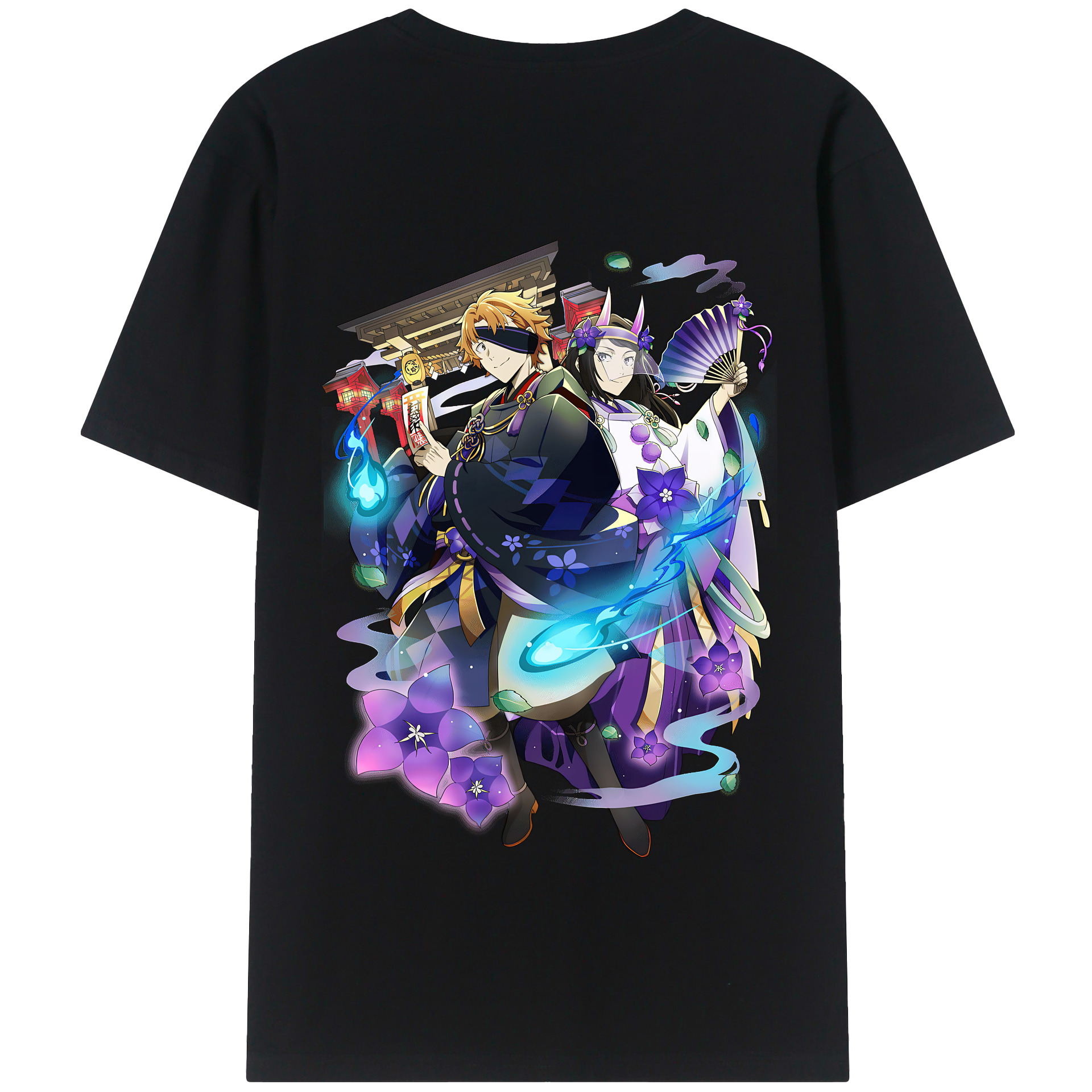 （画像用） 文豪ストレイドッグス Bungo Stray Dogs 綿100％半袖Tシャツ（背面プリント）