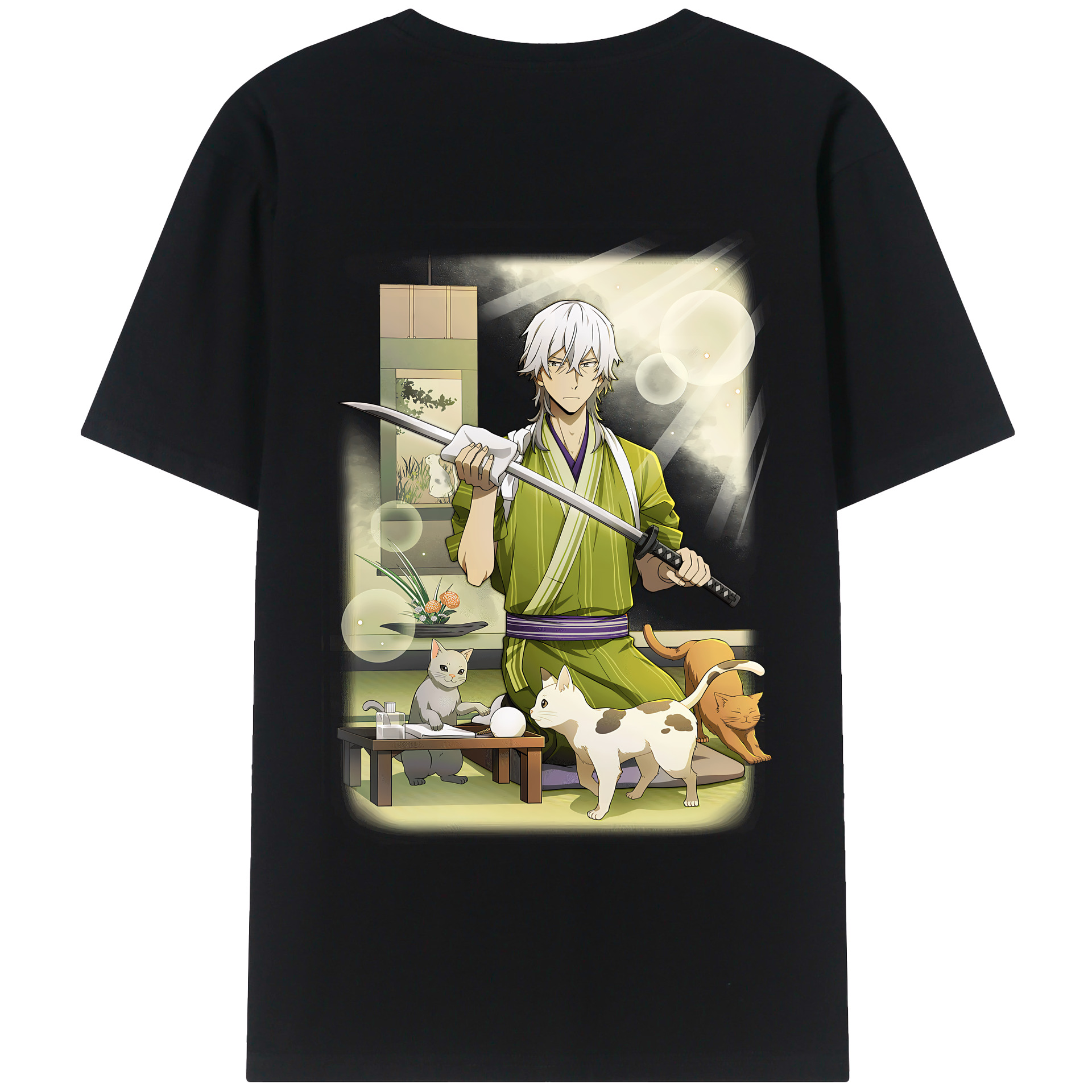（画像用） 文豪ストレイドッグス Bungo Stray Dogs 綿100％半袖Tシャツ（背面プリント）