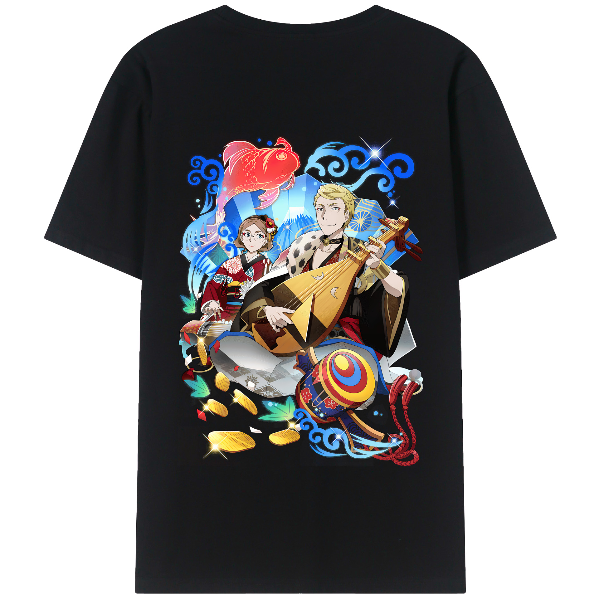 （画像用） 文豪ストレイドッグス Bungo Stray Dogs 綿100％半袖Tシャツ（背面プリント）