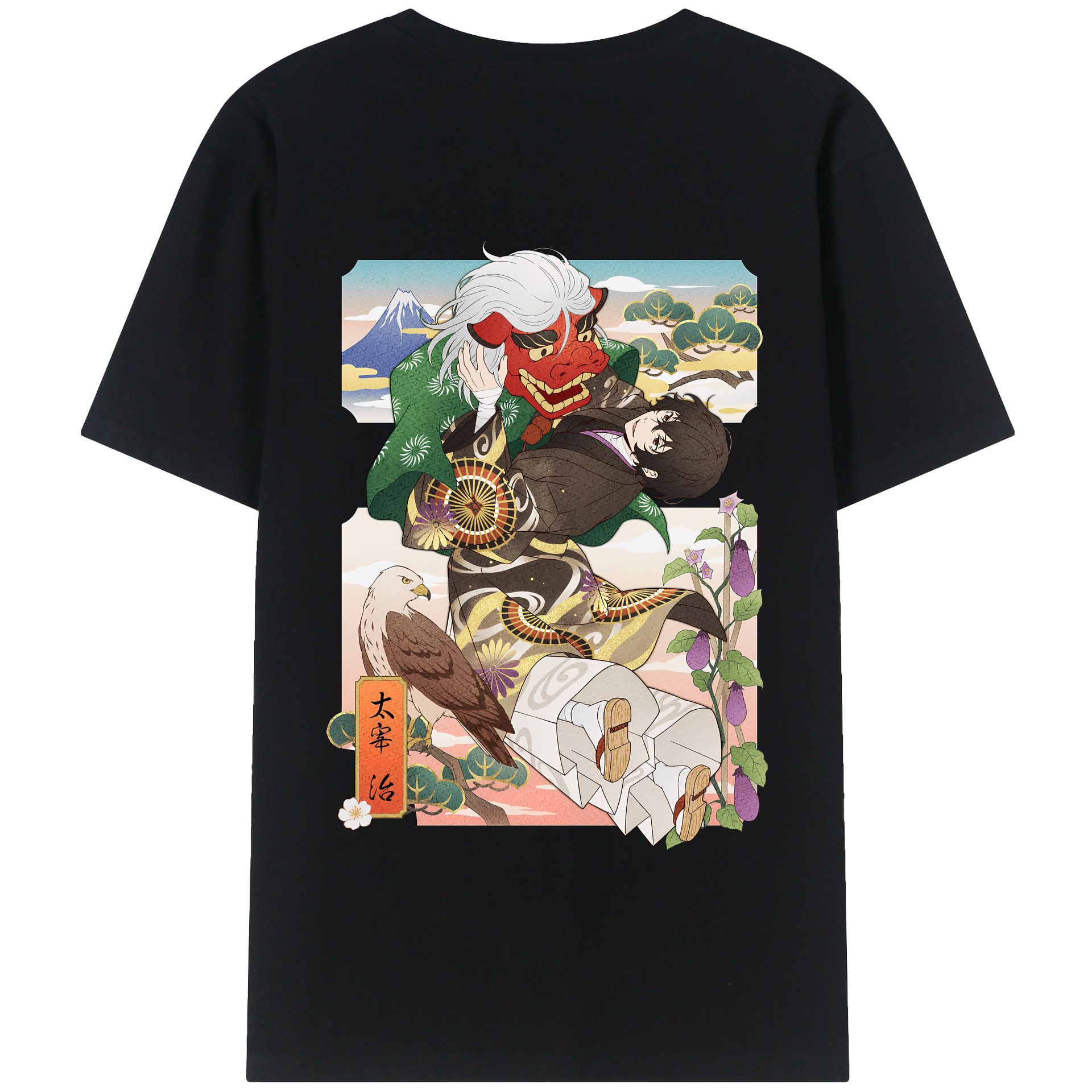 （画像用） 文豪ストレイドッグス Bungo Stray Dogs 綿100％半袖Tシャツ（背面プリント）