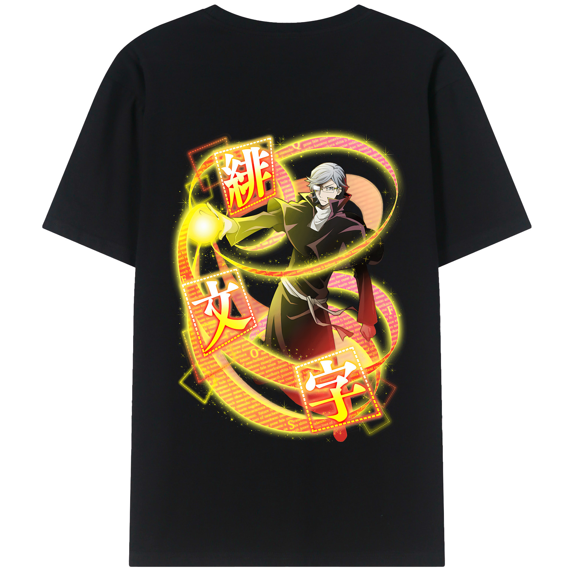 （画像用） 文豪ストレイドッグス Bungo Stray Dogs 綿100％半袖Tシャツ（背面プリント）