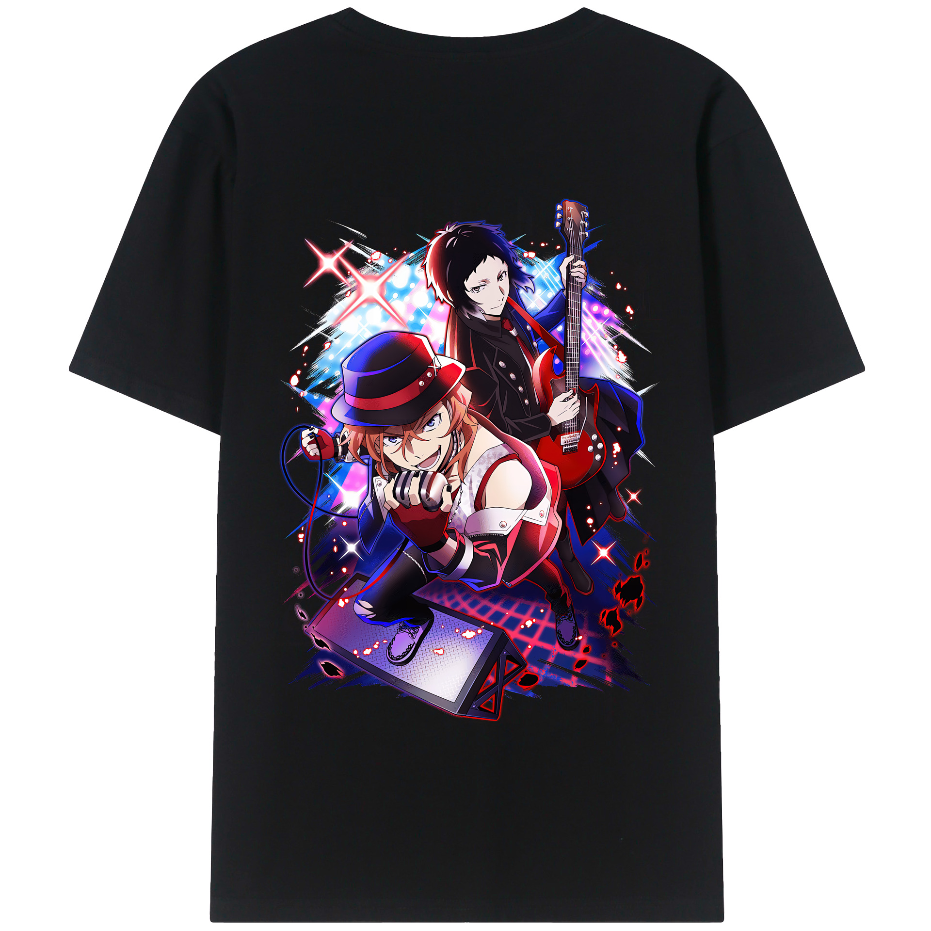 （画像用） 文豪ストレイドッグス Bungo Stray Dogs 綿100％半袖Tシャツ（背面プリント）