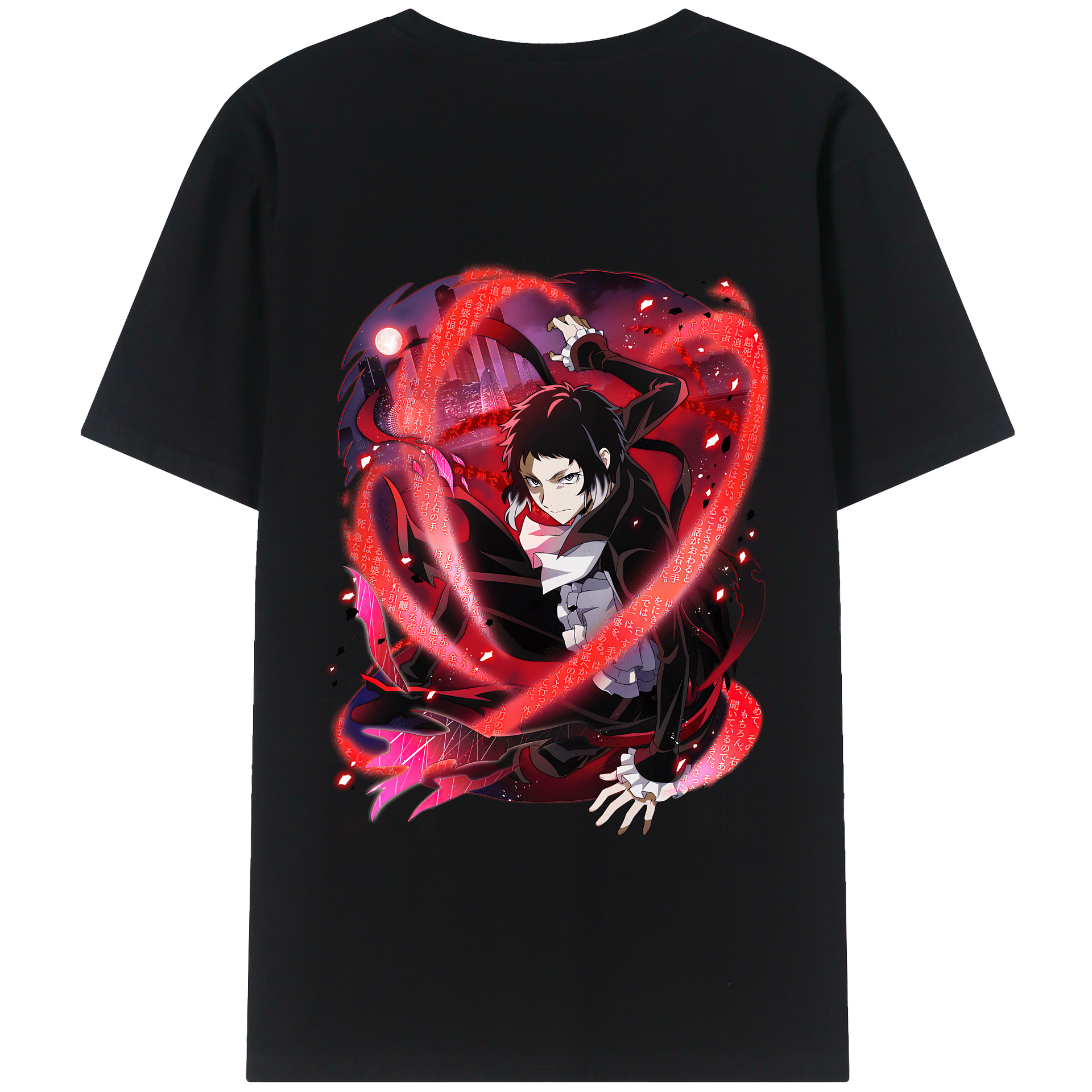 （画像用） 文豪ストレイドッグス Bungo Stray Dogs 綿100％半袖Tシャツ（背面プリント）