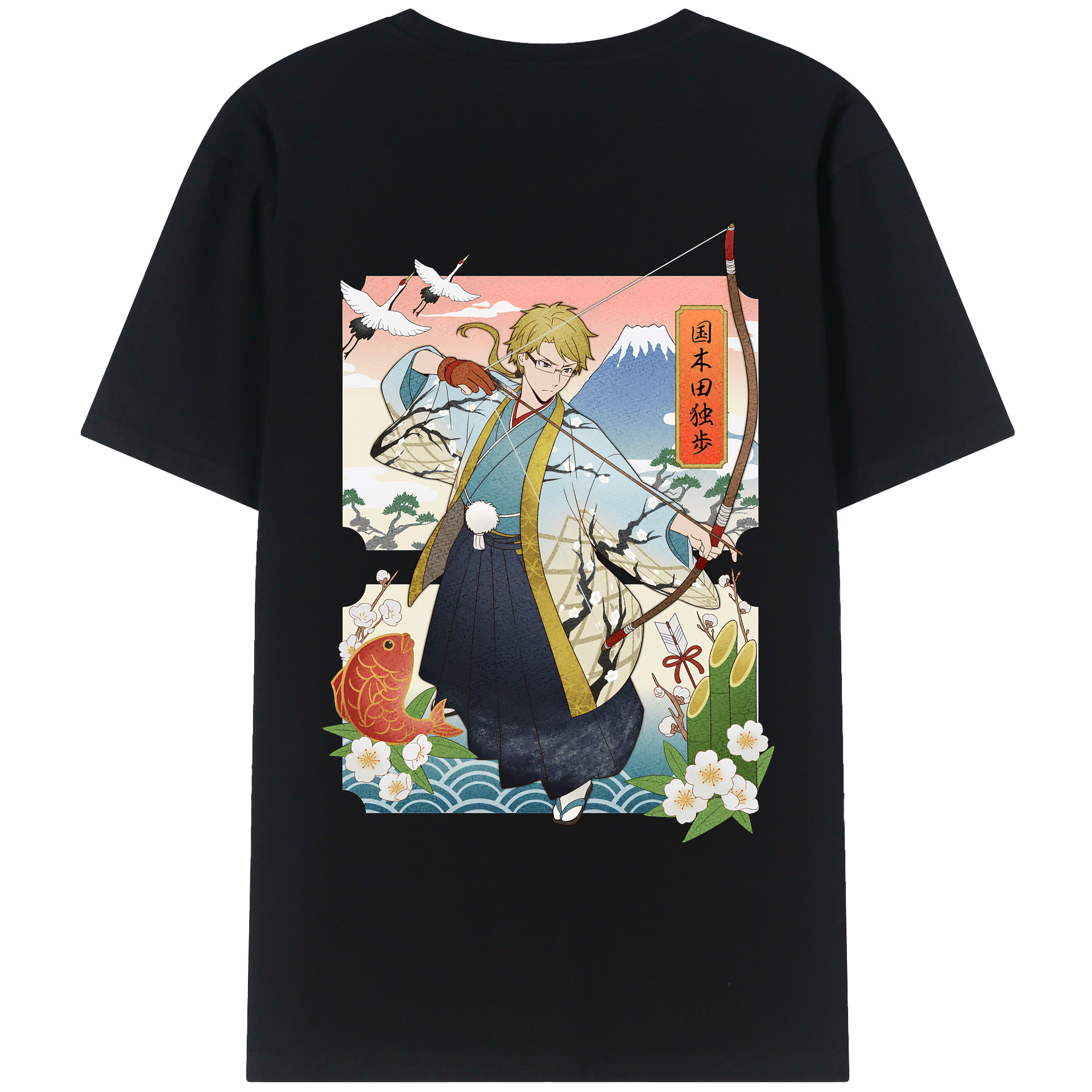 （画像用） 文豪ストレイドッグス Bungo Stray Dogs 綿100％半袖Tシャツ（背面プリント）