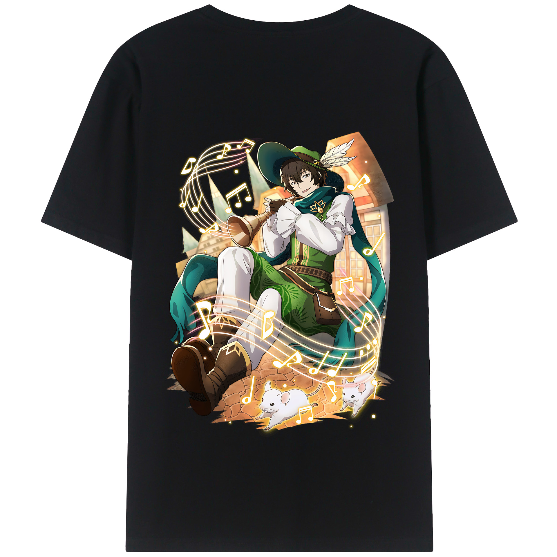 （画像用） 文豪ストレイドッグス Bungo Stray Dogs 綿100％半袖Tシャツ（背面プリント）