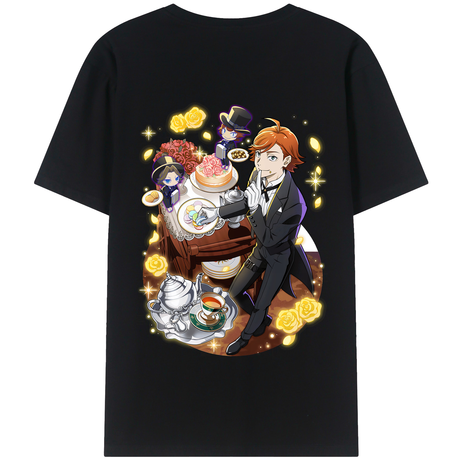 （画像用） 文豪ストレイドッグス Bungo Stray Dogs 綿100％半袖Tシャツ（背面プリント）
