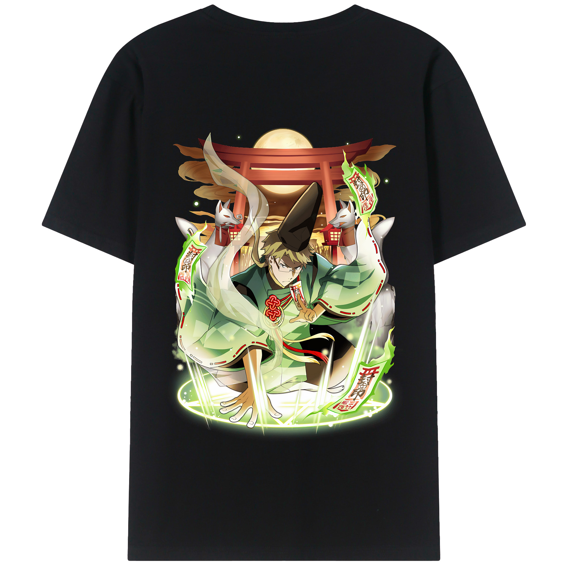 （画像用） 文豪ストレイドッグス Bungo Stray Dogs 綿100％半袖Tシャツ（背面プリント）