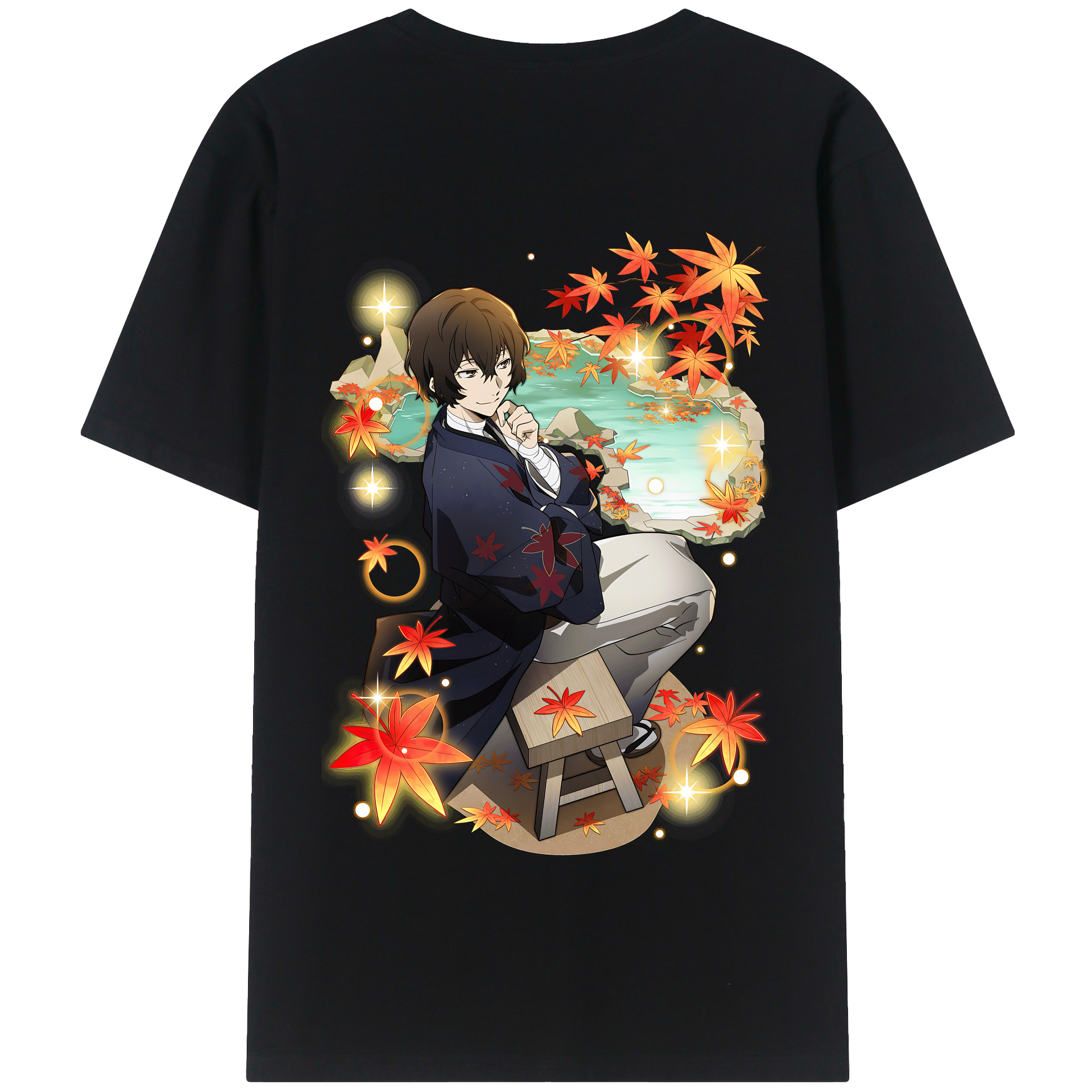 （画像用） 文豪ストレイドッグス Bungo Stray Dogs 綿100％半袖Tシャツ（背面プリント）