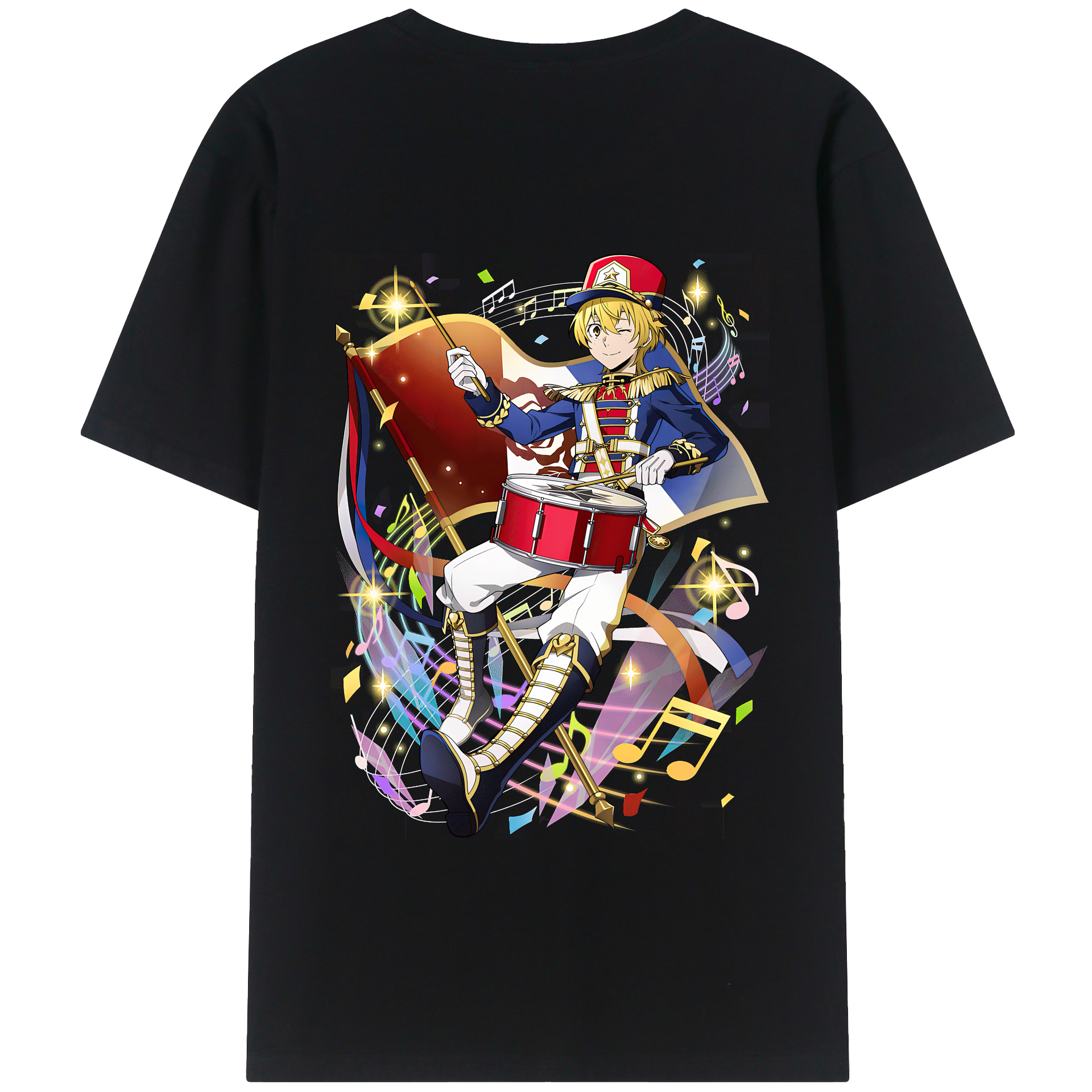 （画像用） 文豪ストレイドッグス Bungo Stray Dogs 綿100％半袖Tシャツ（背面プリント）