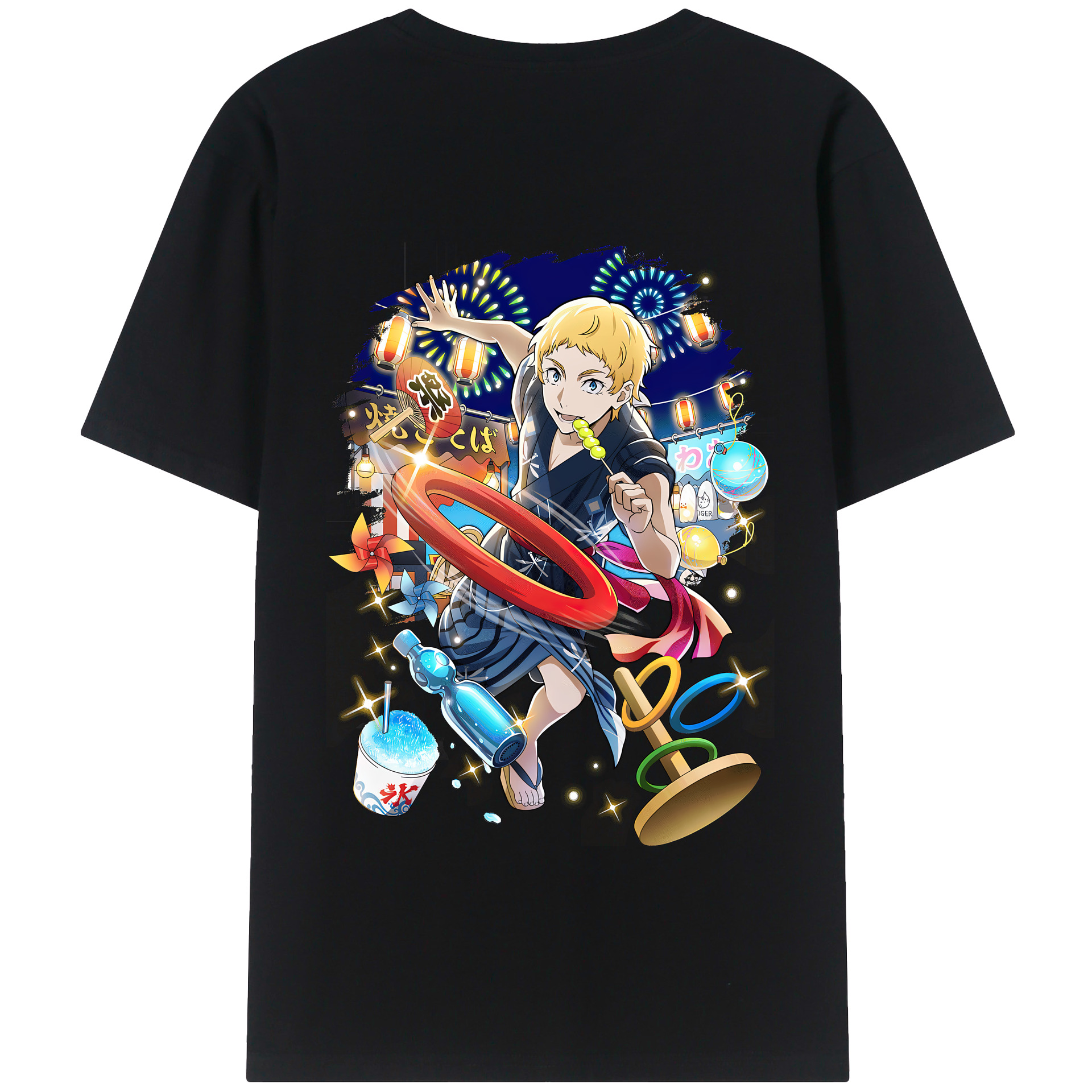 （画像用） 文豪ストレイドッグス Bungo Stray Dogs 綿100％半袖Tシャツ（背面プリント）