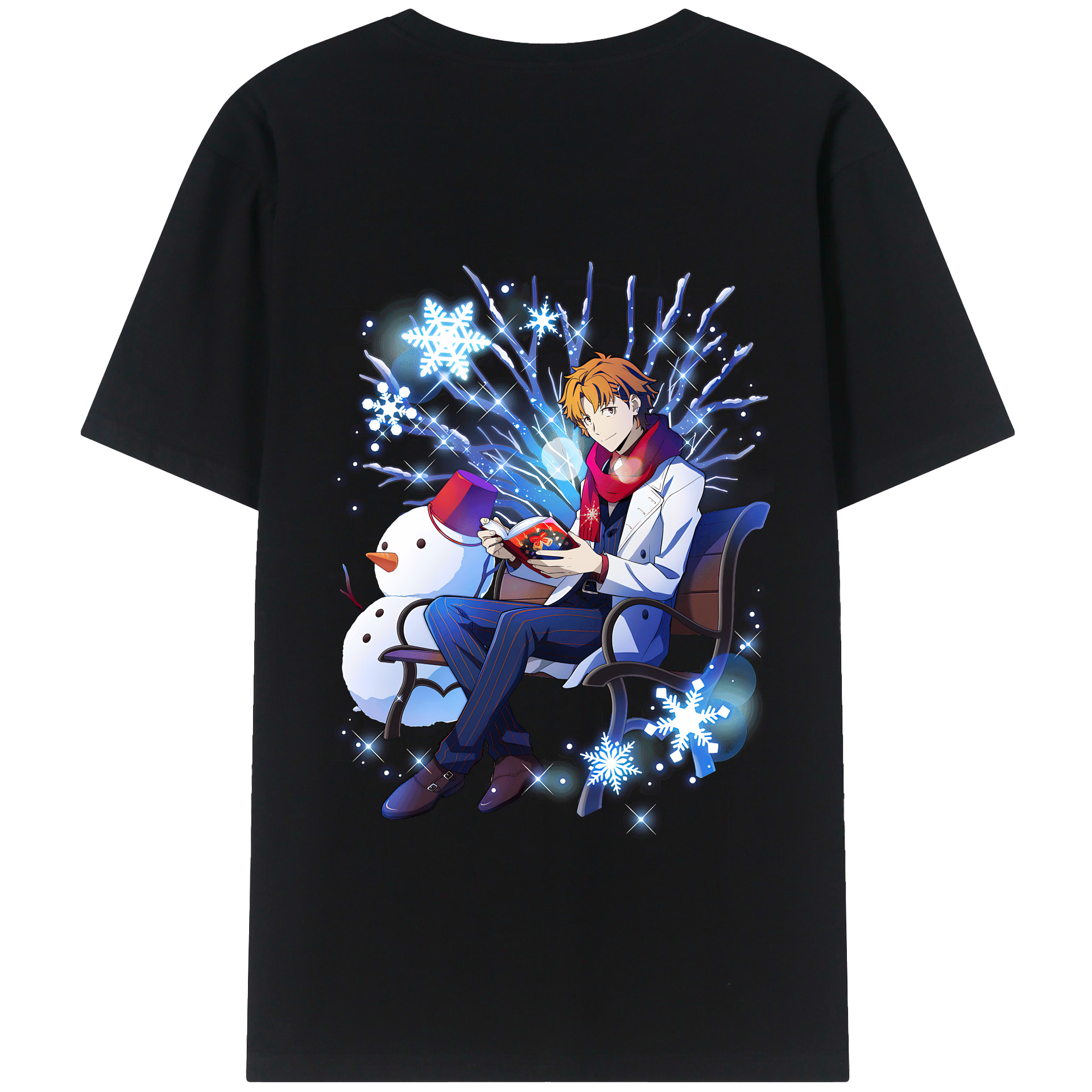（画像用） 文豪ストレイドッグス Bungo Stray Dogs 綿100％半袖Tシャツ（背面プリント）