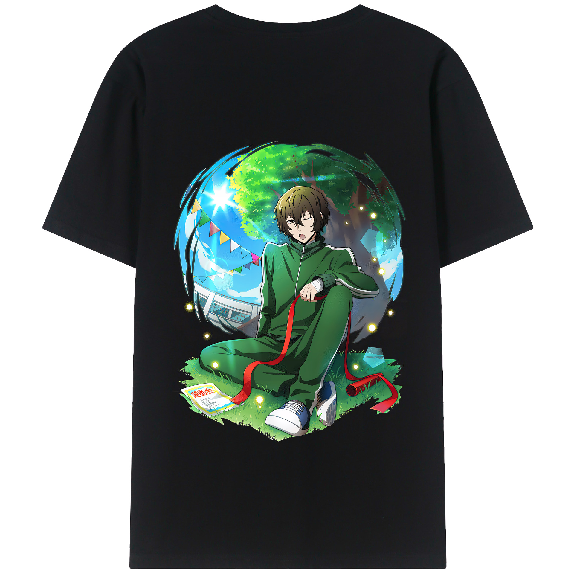 （画像用） 文豪ストレイドッグス Bungo Stray Dogs 綿100％半袖Tシャツ（背面プリント）