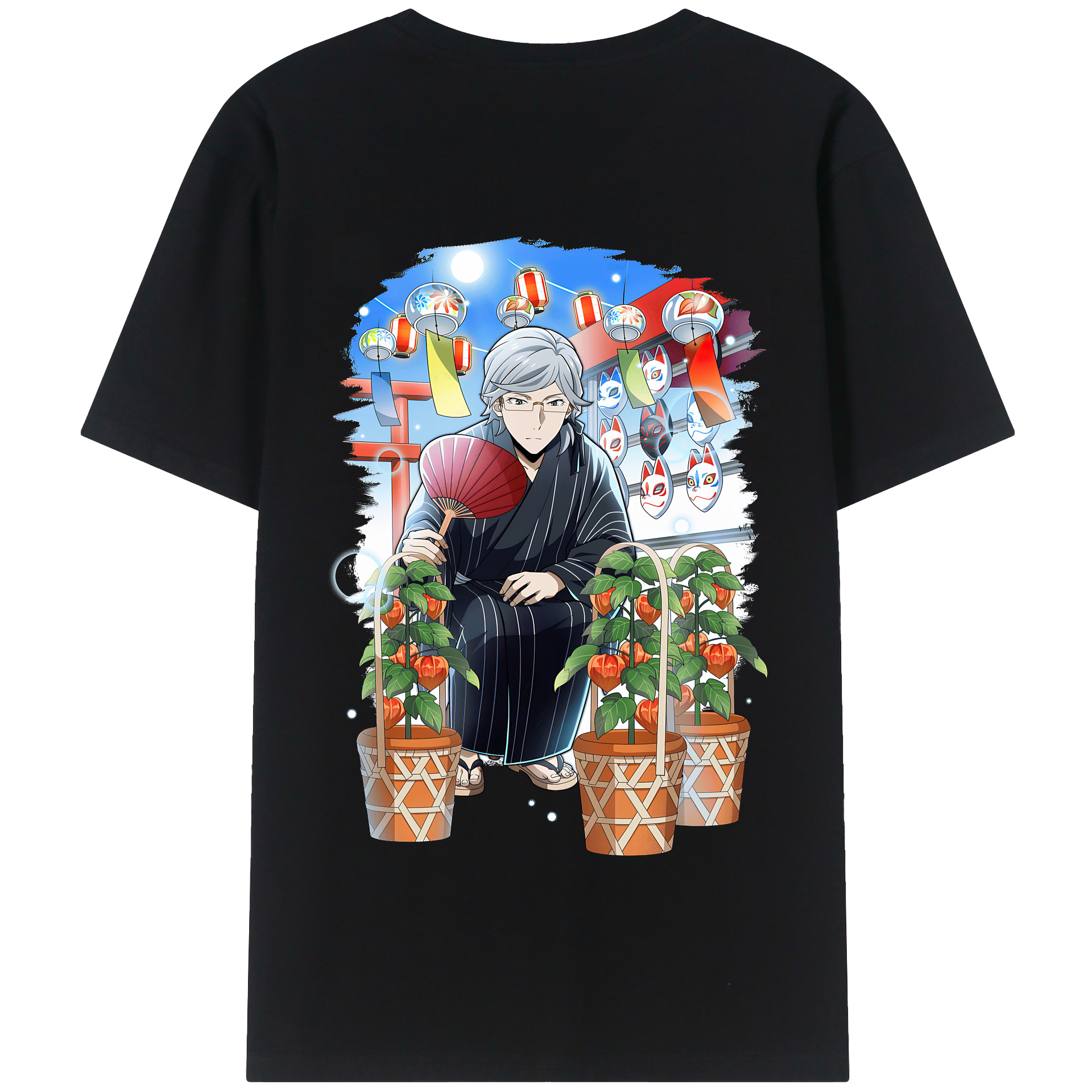 （画像用） 文豪ストレイドッグス Bungo Stray Dogs 綿100％半袖Tシャツ（背面プリント）