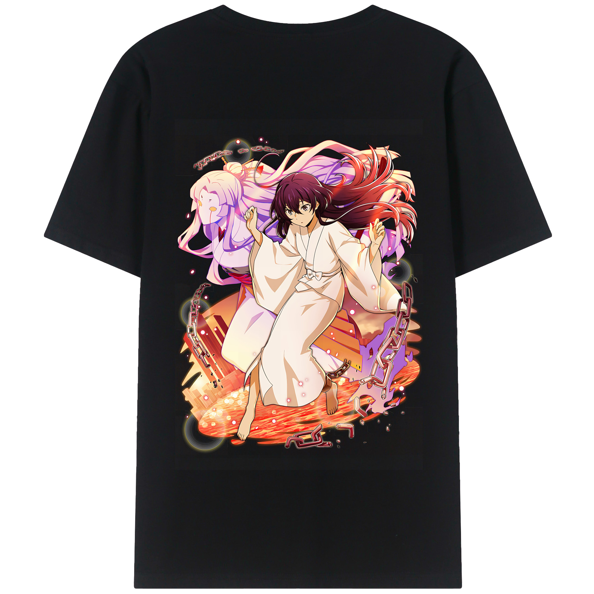 （画像用） 文豪ストレイドッグス Bungo Stray Dogs 綿100％半袖Tシャツ（背面プリント）