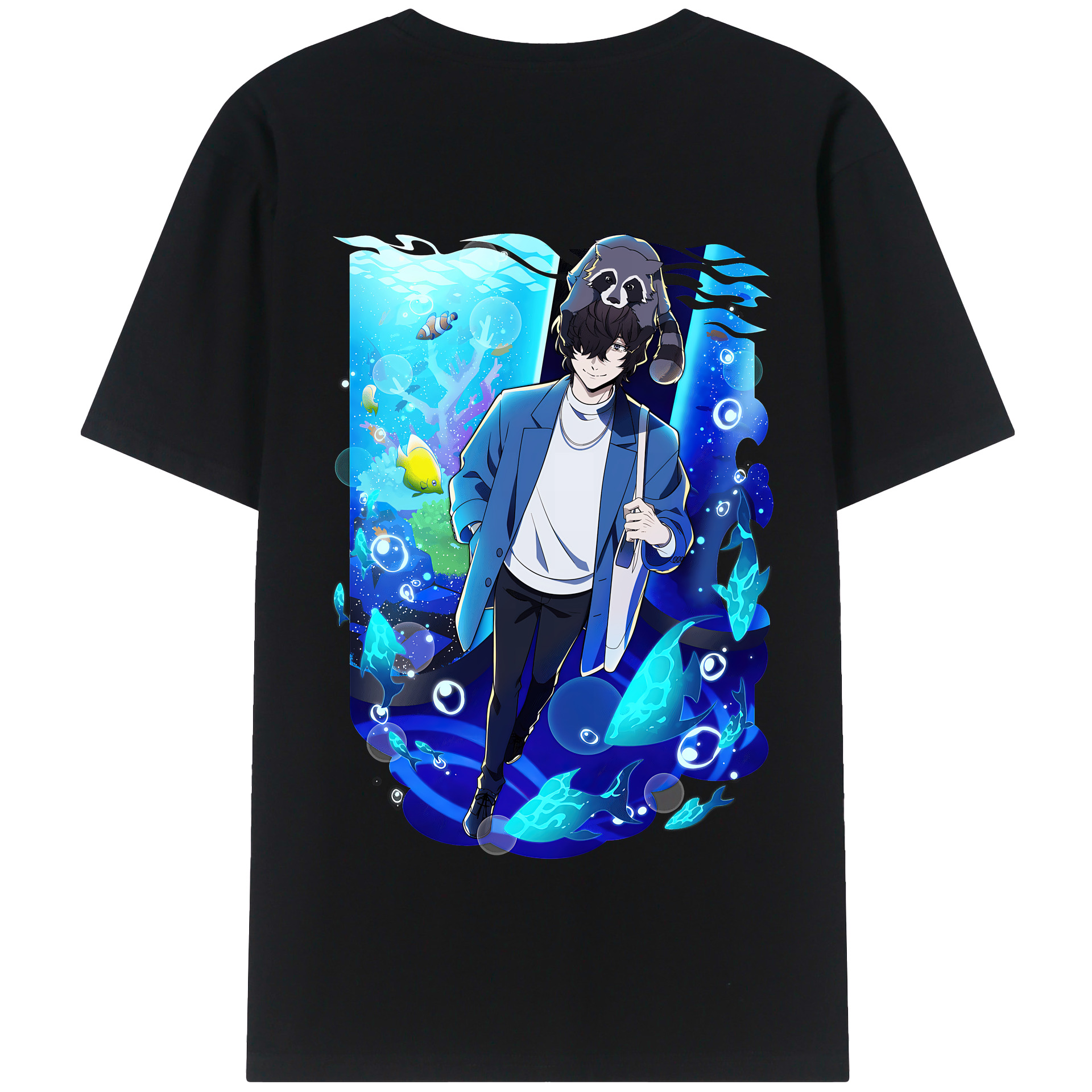 （画像用） 文豪ストレイドッグス Bungo Stray Dogs 綿100％半袖Tシャツ（背面プリント）
