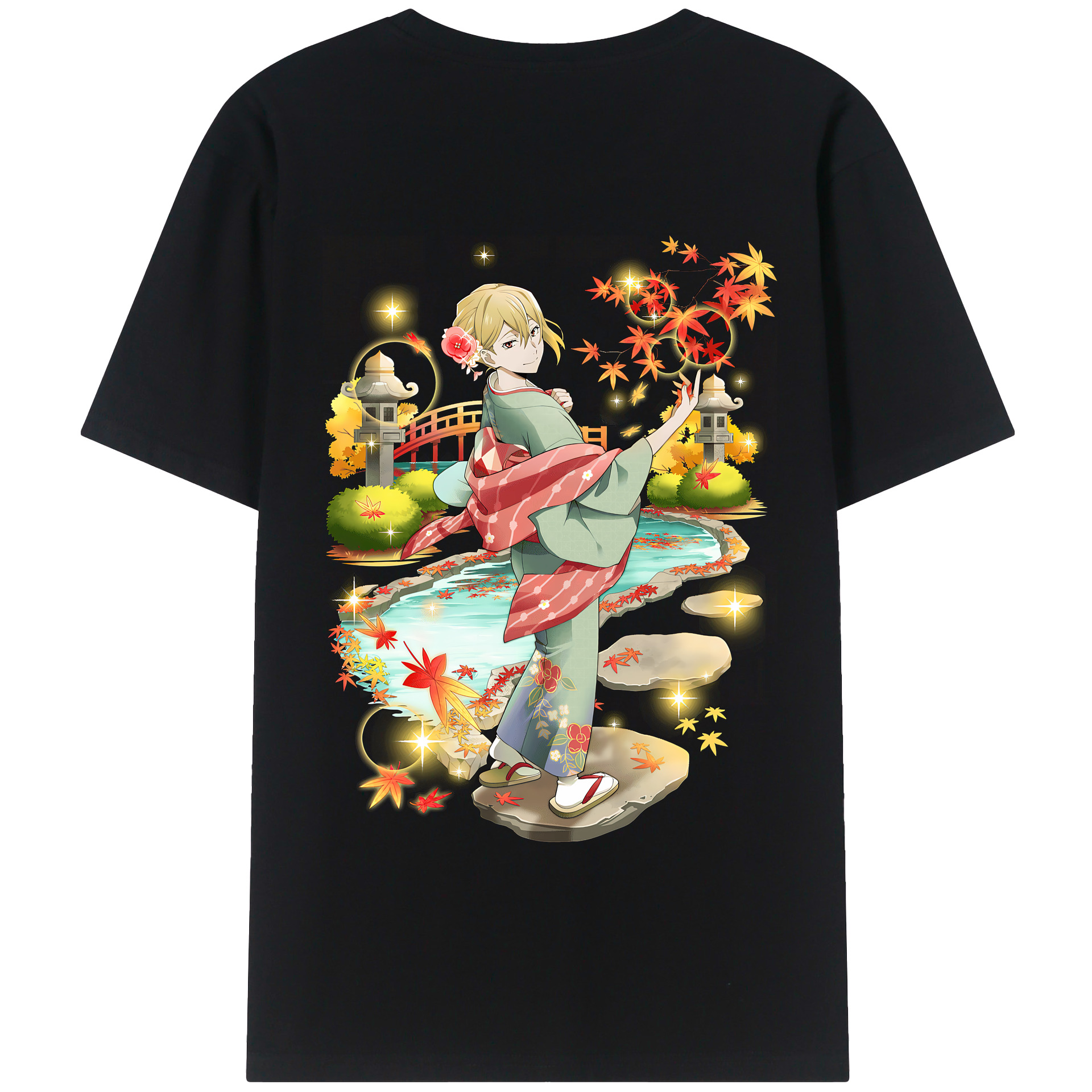 （画像用） 文豪ストレイドッグス Bungo Stray Dogs 綿100％半袖Tシャツ（背面プリント）