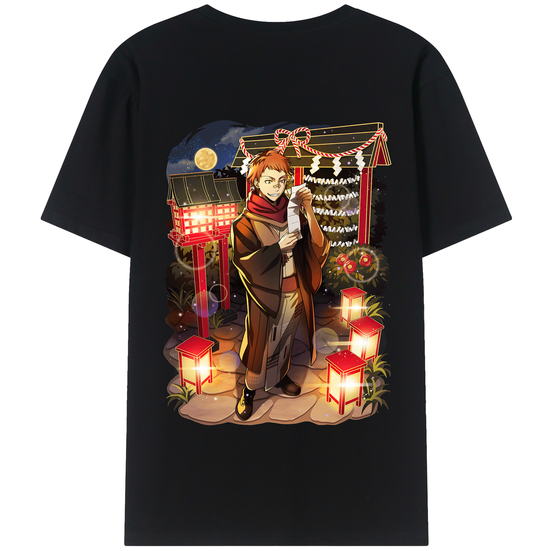 （画像用） 文豪ストレイドッグス Bungo Stray Dogs 綿100％半袖Tシャツ（背面プリント）