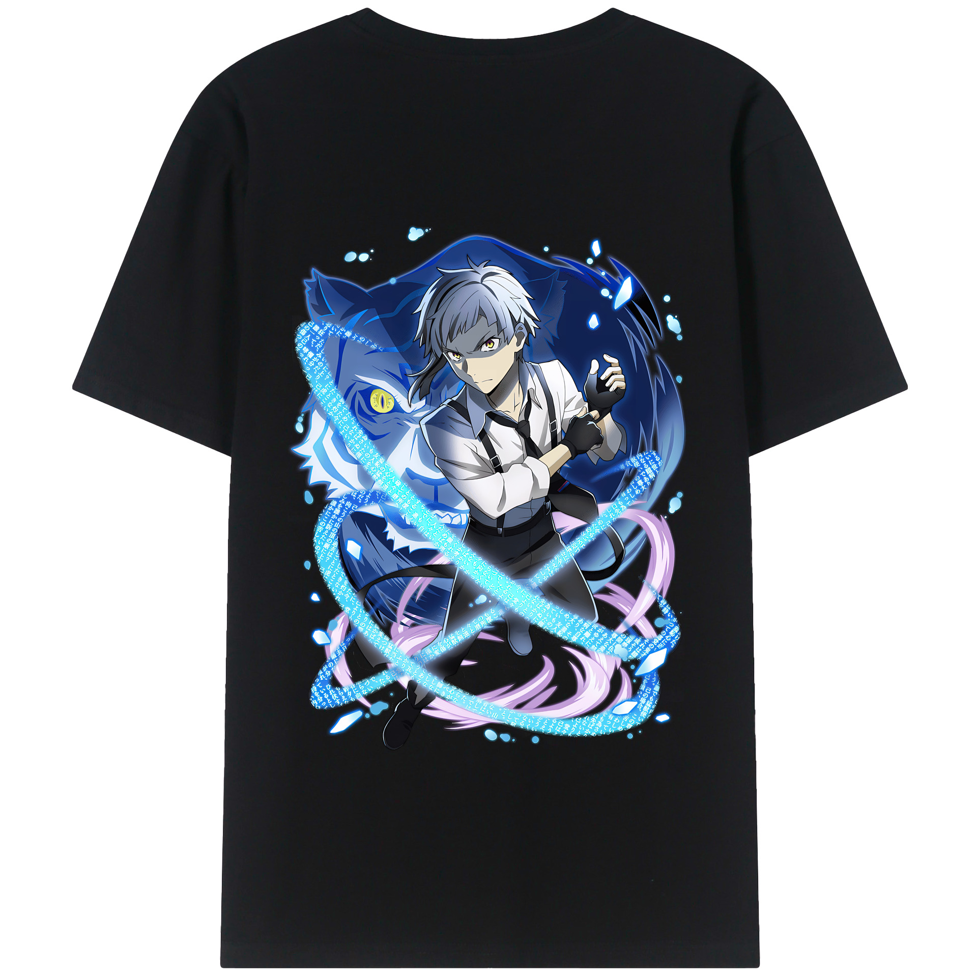 （画像用） 文豪ストレイドッグス Bungo Stray Dogs 綿100％半袖Tシャツ（背面プリント）
