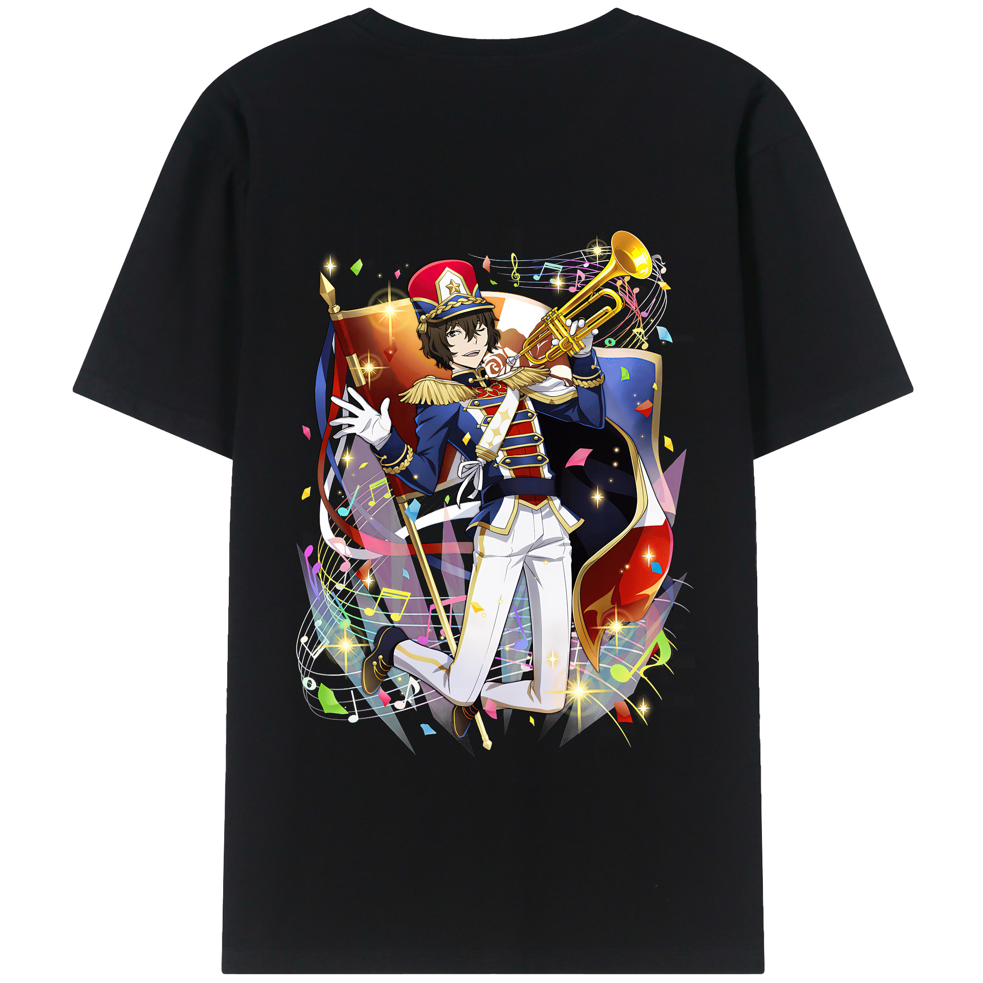 （画像用） 文豪ストレイドッグス Bungo Stray Dogs 綿100％半袖Tシャツ（背面プリント）