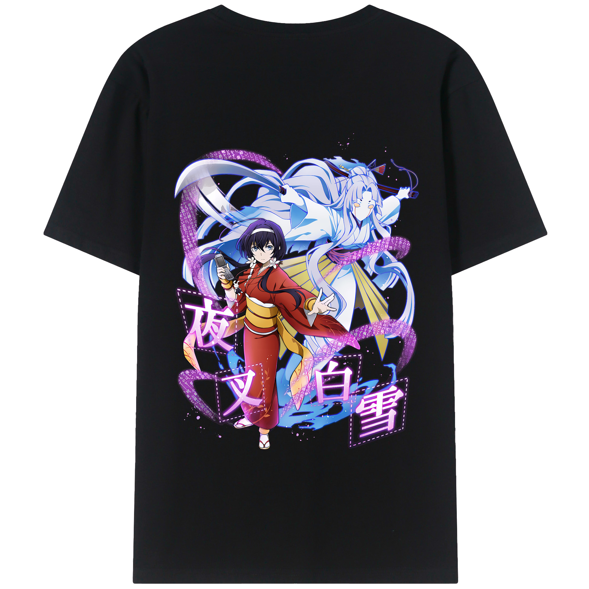 （画像用） 文豪ストレイドッグス Bungo Stray Dogs 綿100％半袖Tシャツ（背面プリント）
