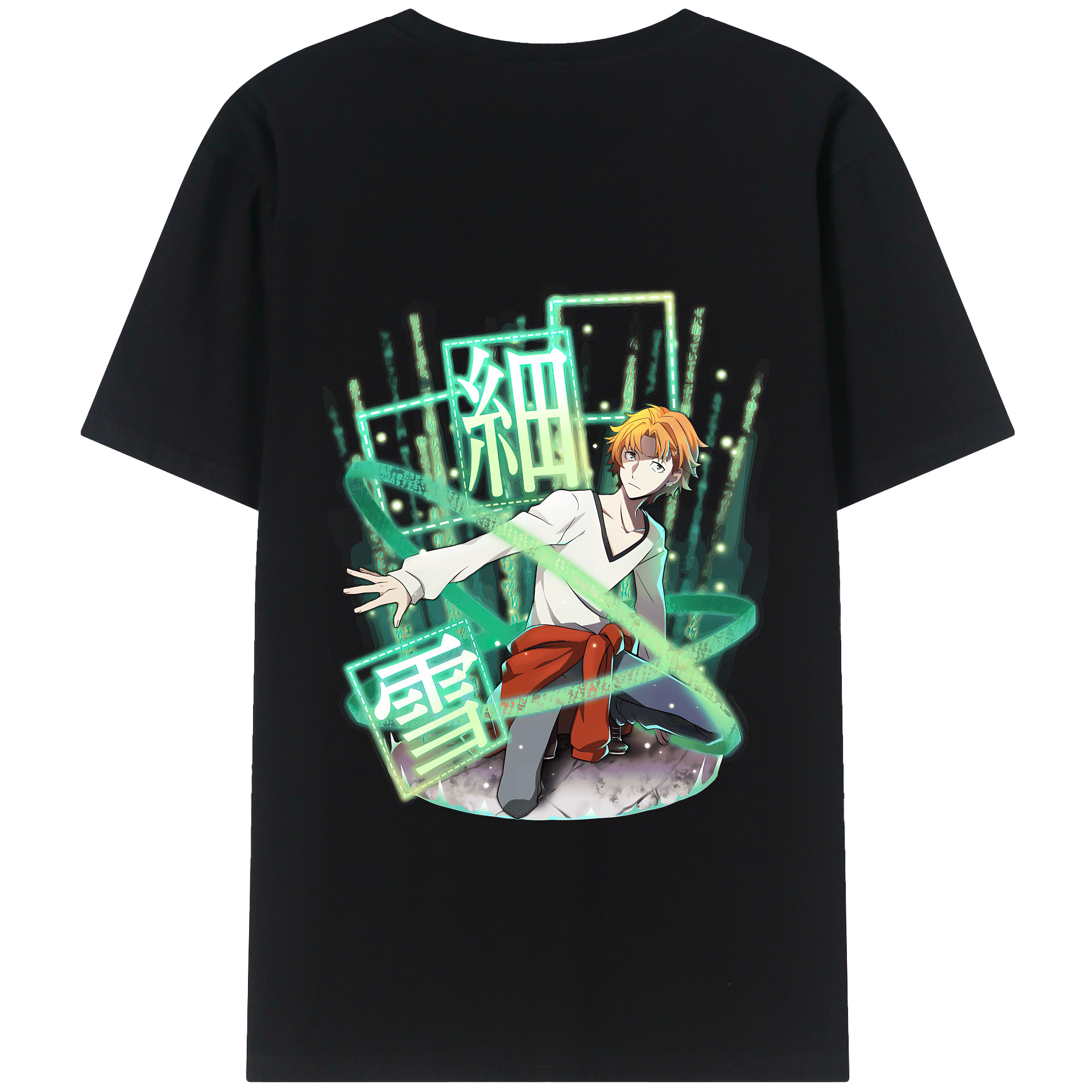 （画像用） 文豪ストレイドッグス Bungo Stray Dogs 綿100％半袖Tシャツ（背面プリント）