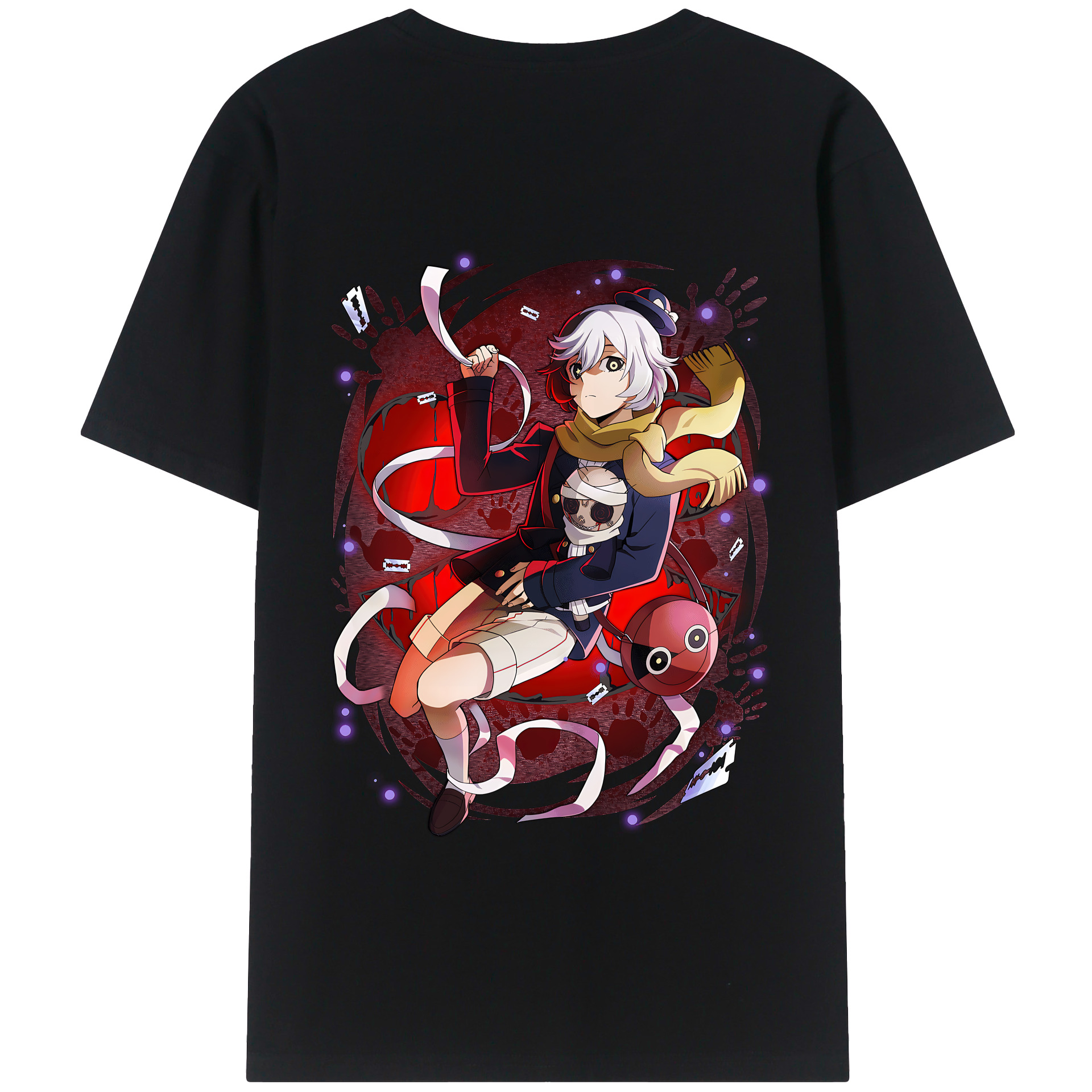 （画像用） 文豪ストレイドッグス Bungo Stray Dogs 綿100％半袖Tシャツ（背面プリント）