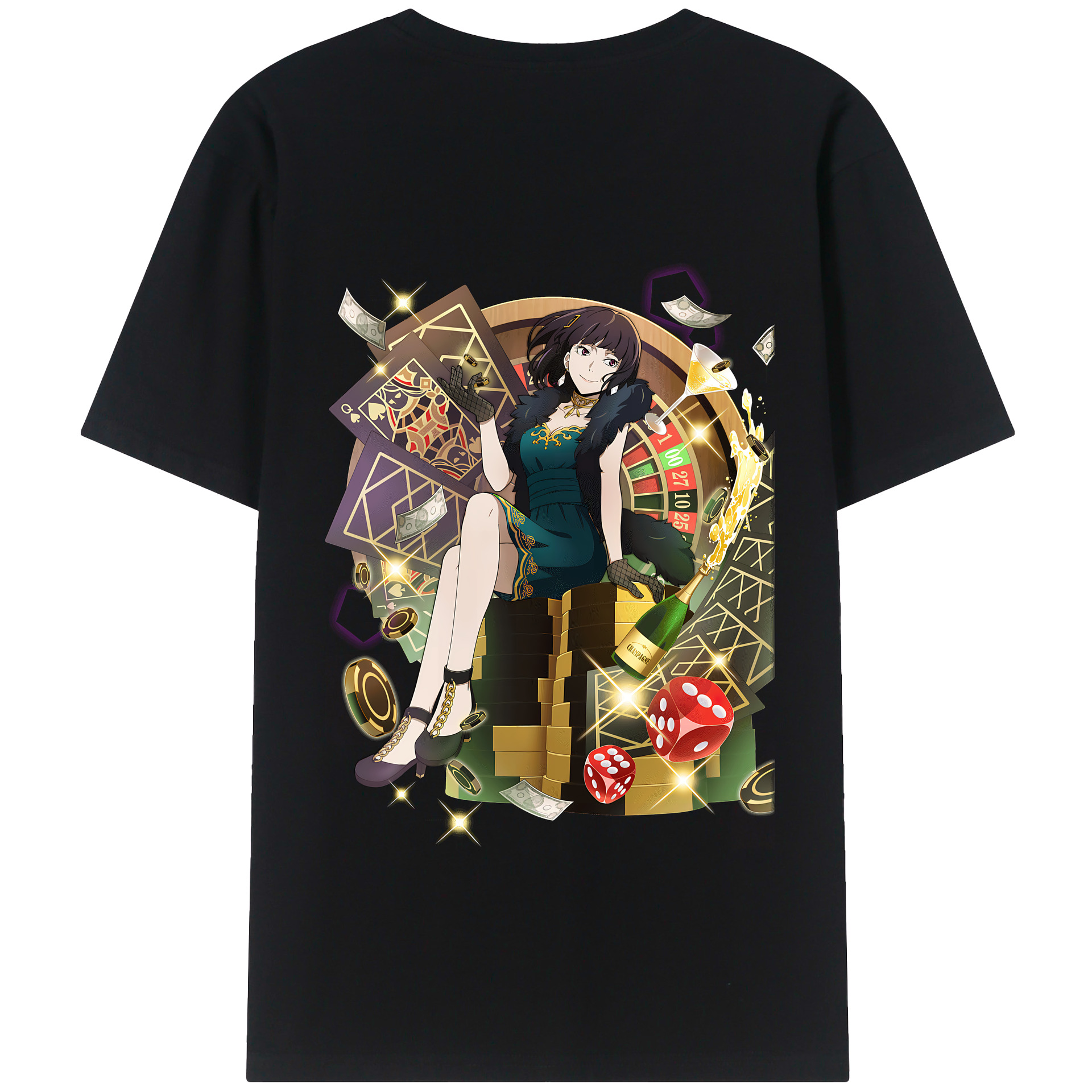（画像用） 文豪ストレイドッグス Bungo Stray Dogs 綿100％半袖Tシャツ（背面プリント）