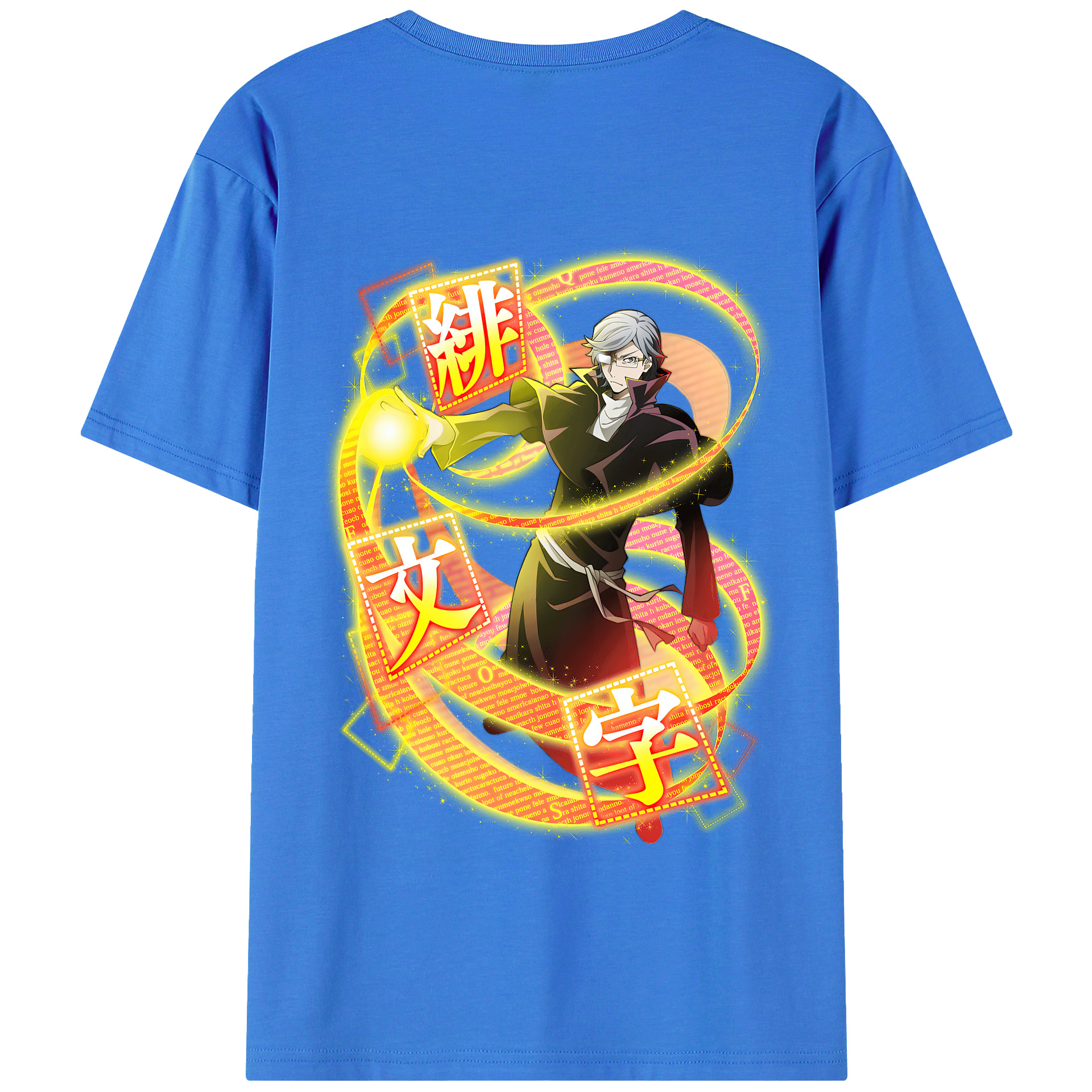（画像用） 文豪ストレイドッグス Bungo Stray Dogs 綿100％半袖Tシャツ（背面プリント）