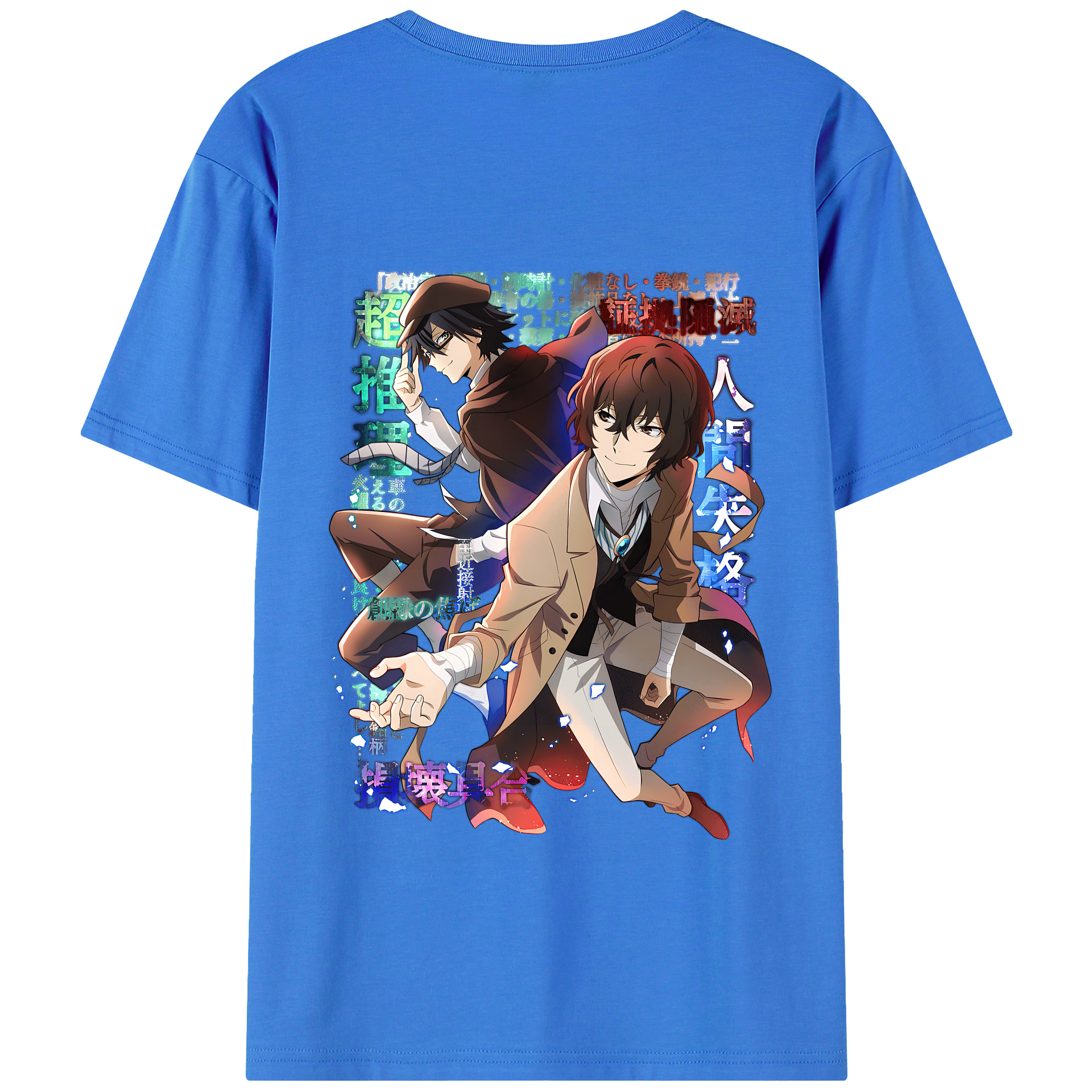 （画像用） 文豪ストレイドッグス Bungo Stray Dogs 綿100％半袖Tシャツ（背面プリント）
