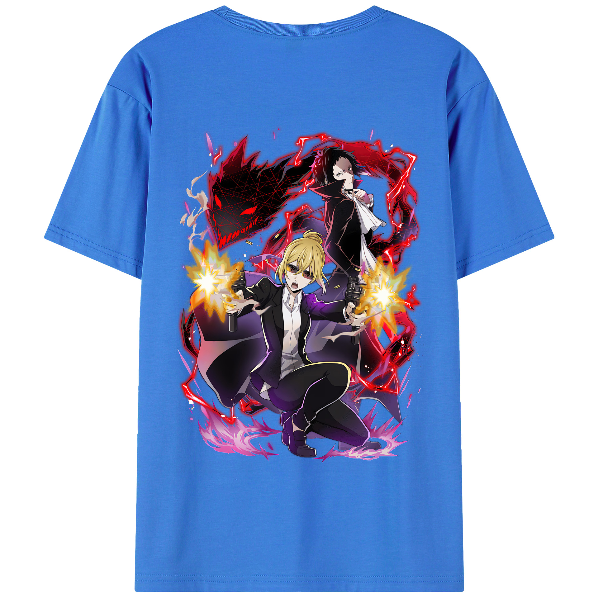 （画像用） 文豪ストレイドッグス Bungo Stray Dogs 綿100％半袖Tシャツ（背面プリント）