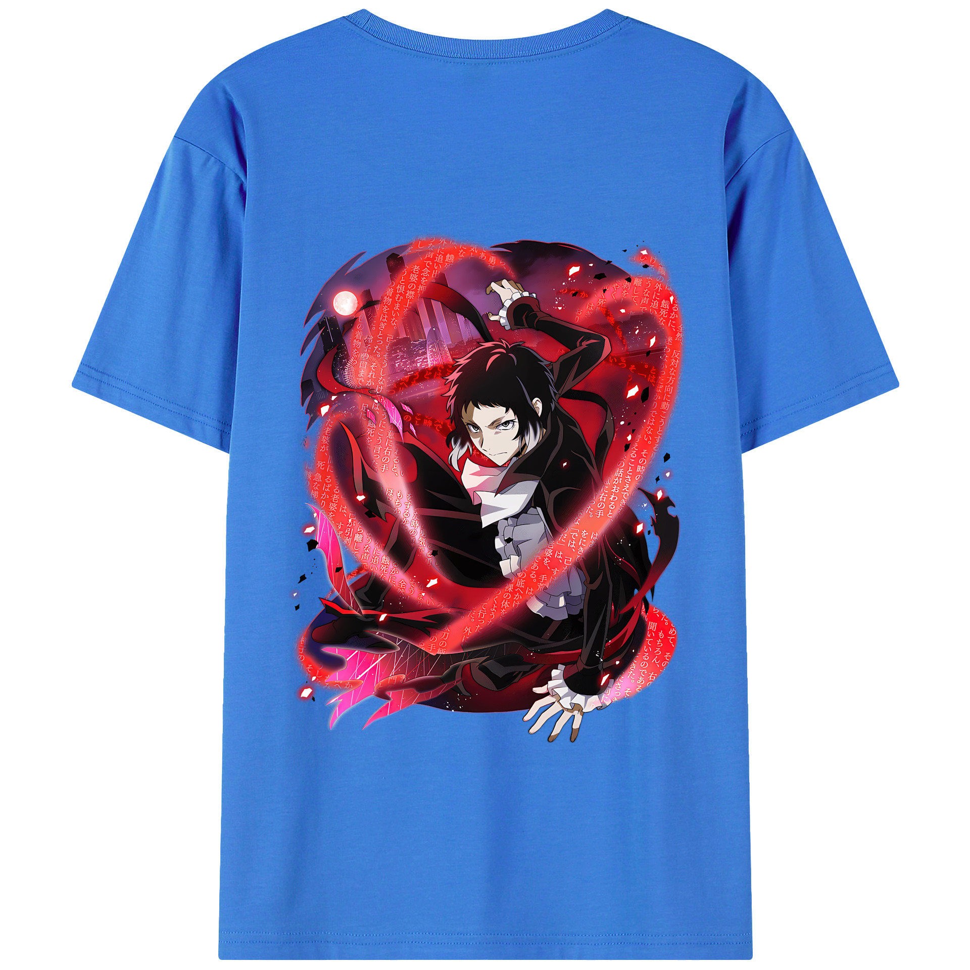 （画像用） 文豪ストレイドッグス Bungo Stray Dogs 綿100％半袖Tシャツ（背面プリント）