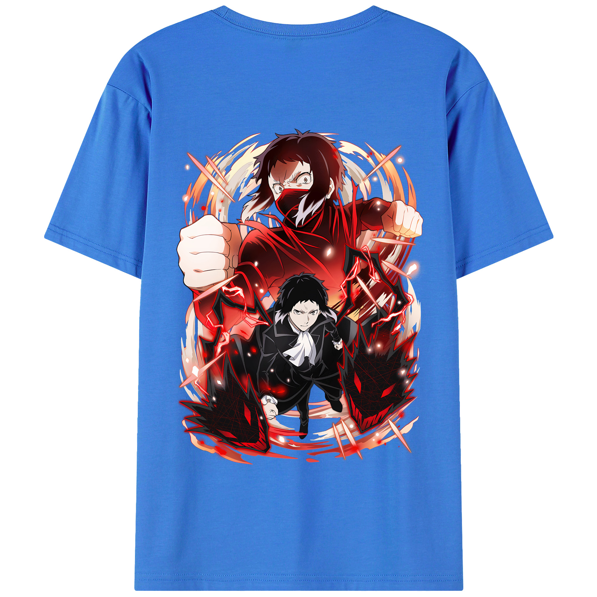 （画像用） 文豪ストレイドッグス Bungo Stray Dogs 綿100％半袖Tシャツ（背面プリント）