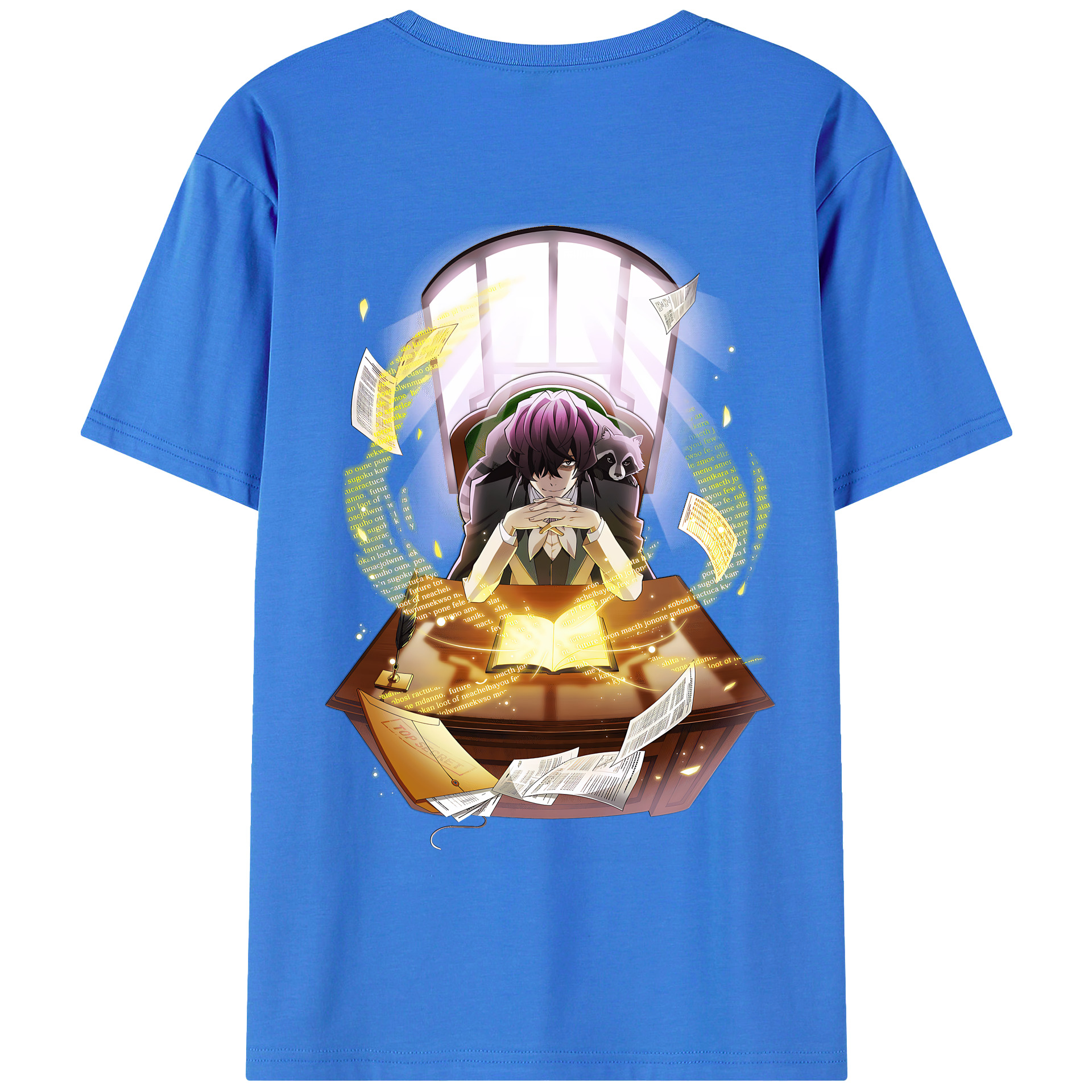 （画像用） 文豪ストレイドッグス Bungo Stray Dogs 綿100％半袖Tシャツ（背面プリント）