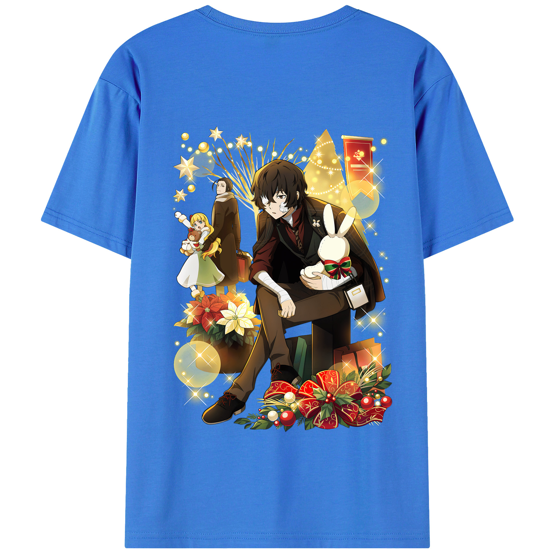 （画像用） 文豪ストレイドッグス Bungo Stray Dogs 綿100％半袖Tシャツ（背面プリント）