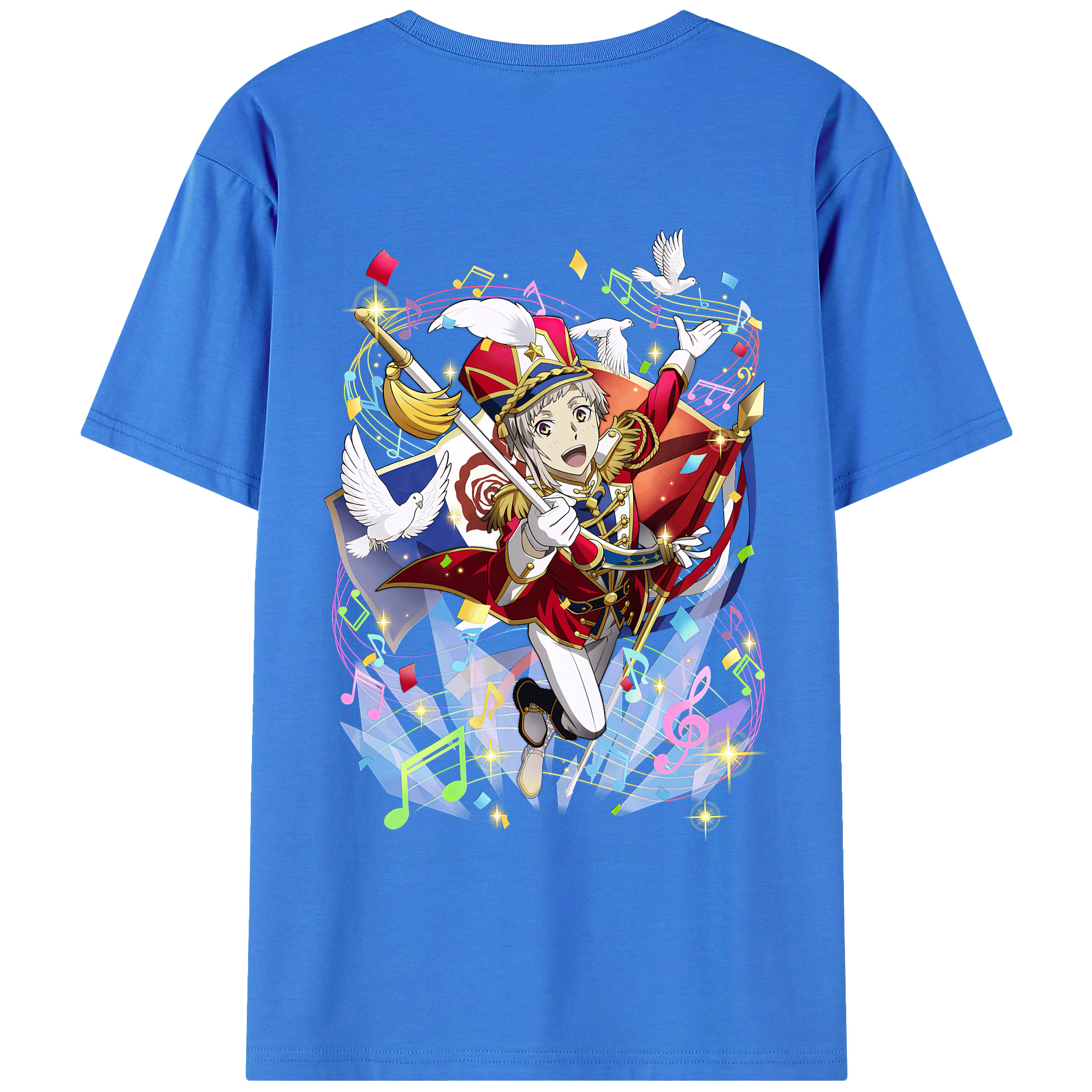 （画像用） 文豪ストレイドッグス Bungo Stray Dogs 綿100％半袖Tシャツ（背面プリント）