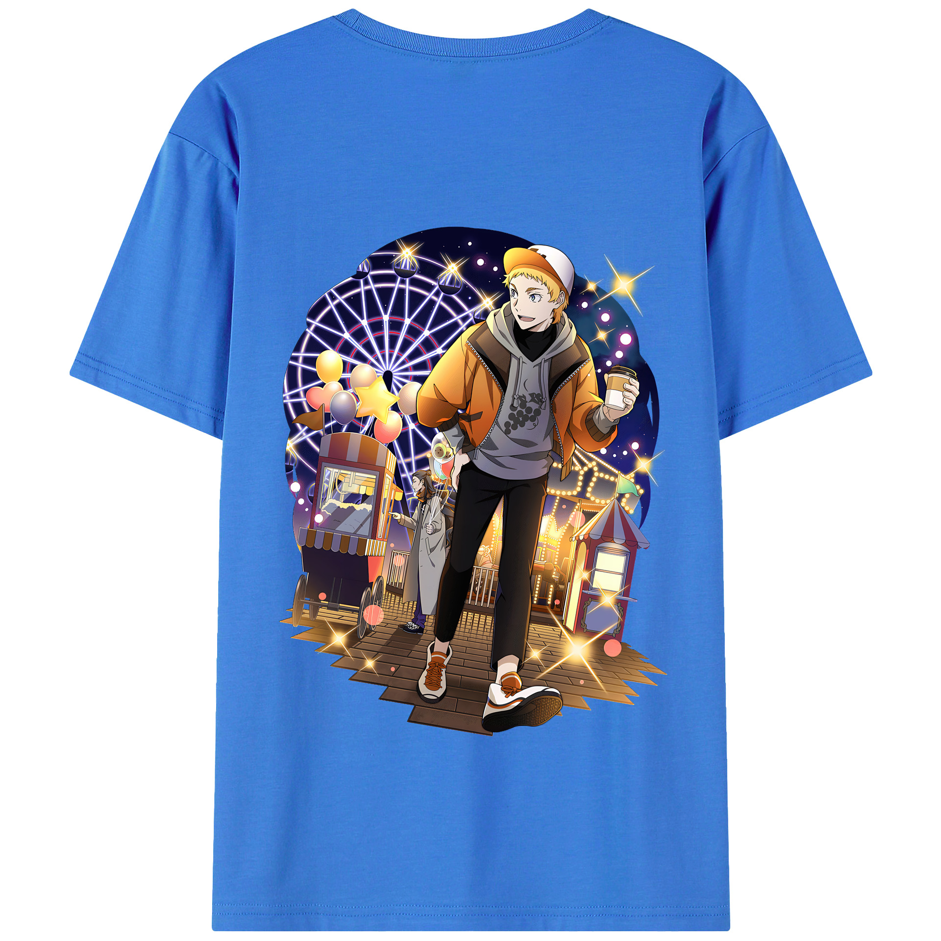 （画像用） 文豪ストレイドッグス Bungo Stray Dogs 綿100％半袖Tシャツ（背面プリント）