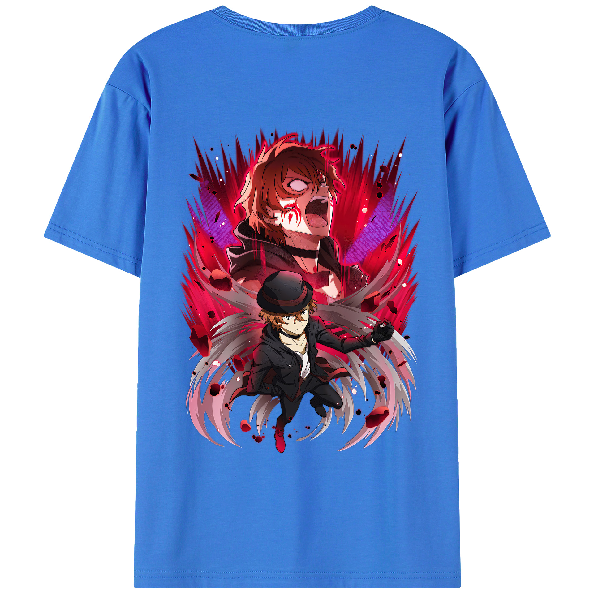 （画像用） 文豪ストレイドッグス Bungo Stray Dogs 綿100％半袖Tシャツ（背面プリント）
